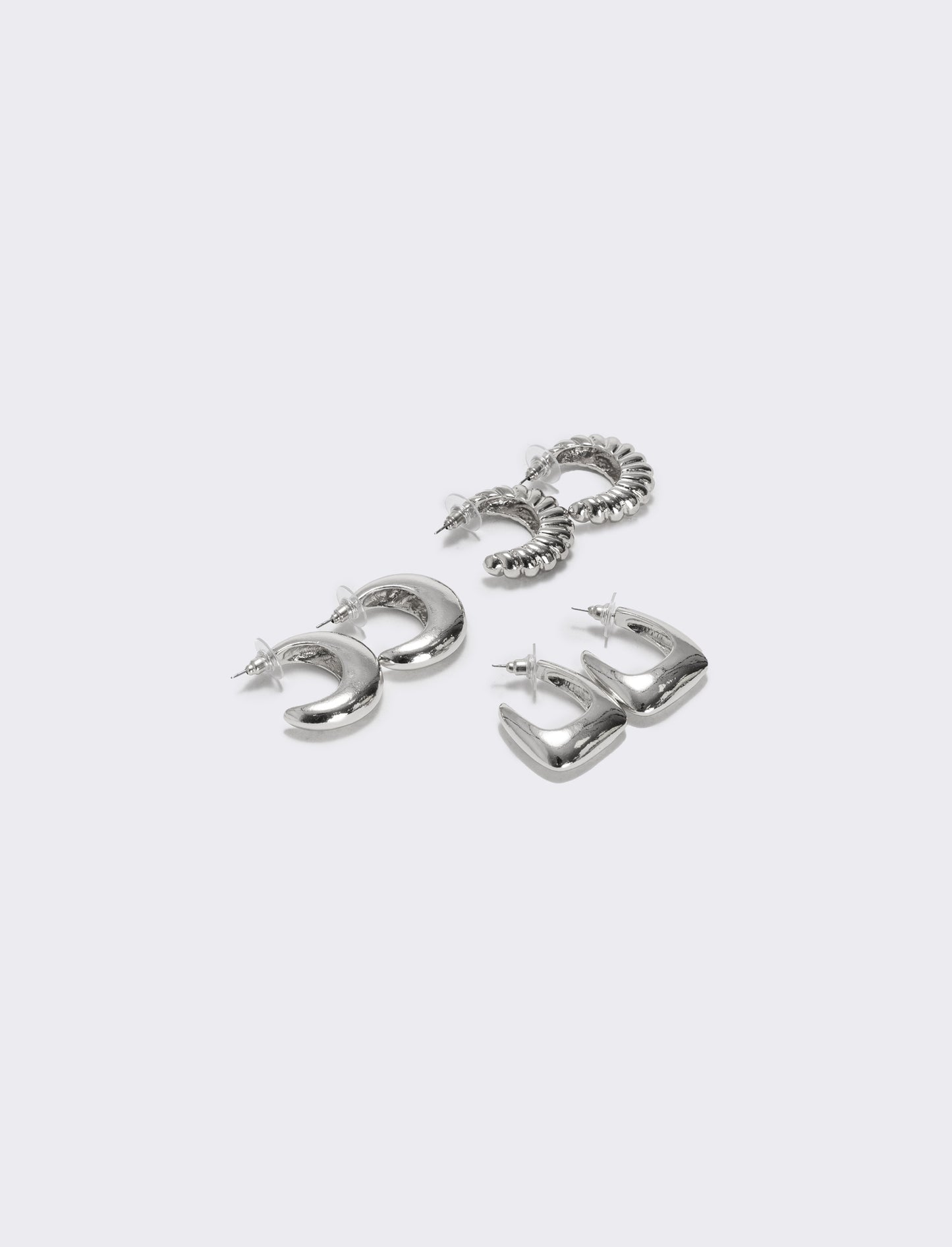Card 3 cerchi: forme varie e stilose - Argento