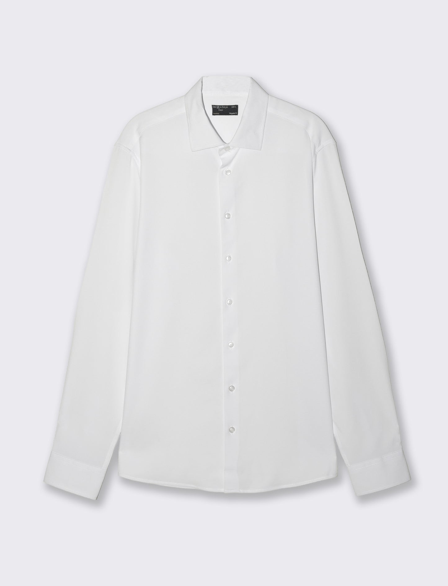 Camicia Formal Fit in Tessuto Jacquard - Bianco