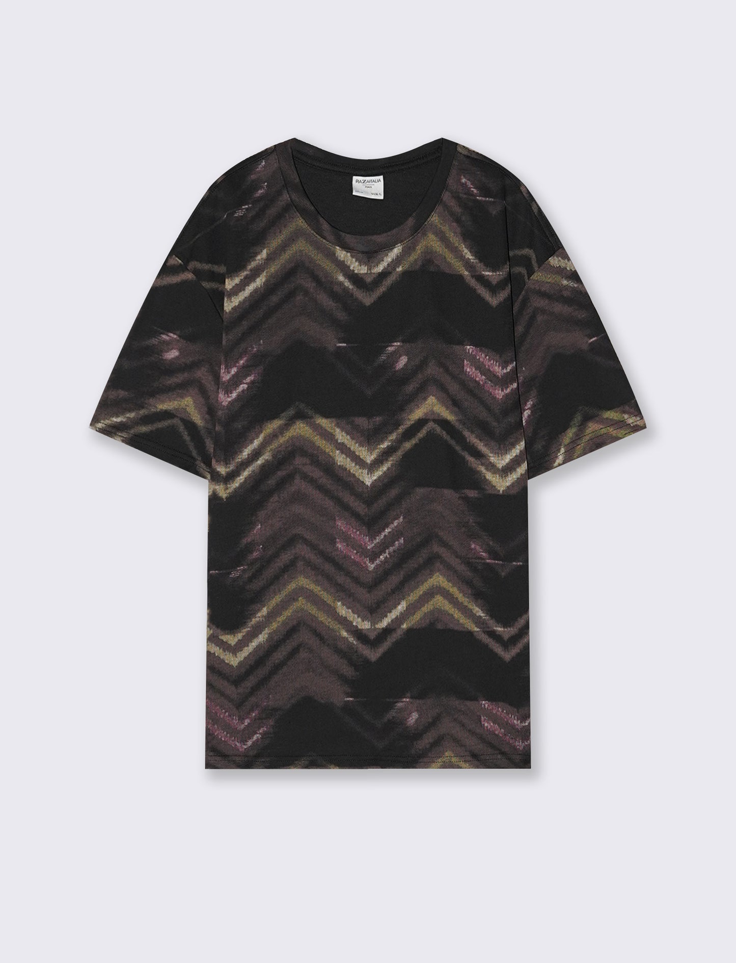 T-shirt girocollo in tessuto stampato - var 1