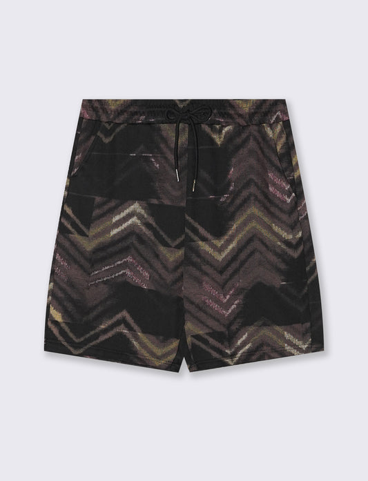 Printed fabric Bermuda shorts with jogger waistband - 