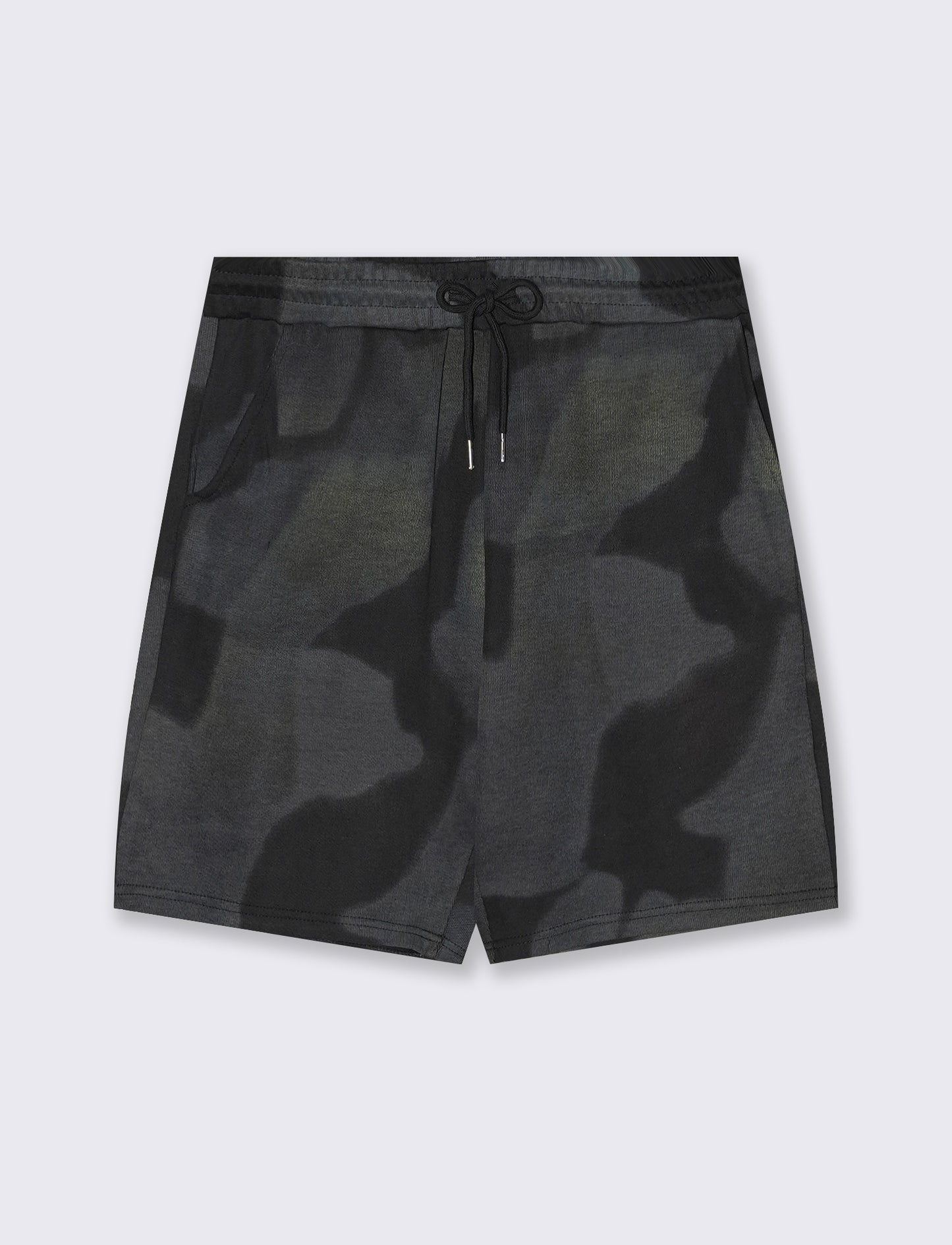 Bermuda in tessuto stampato con vita jogger - var 2