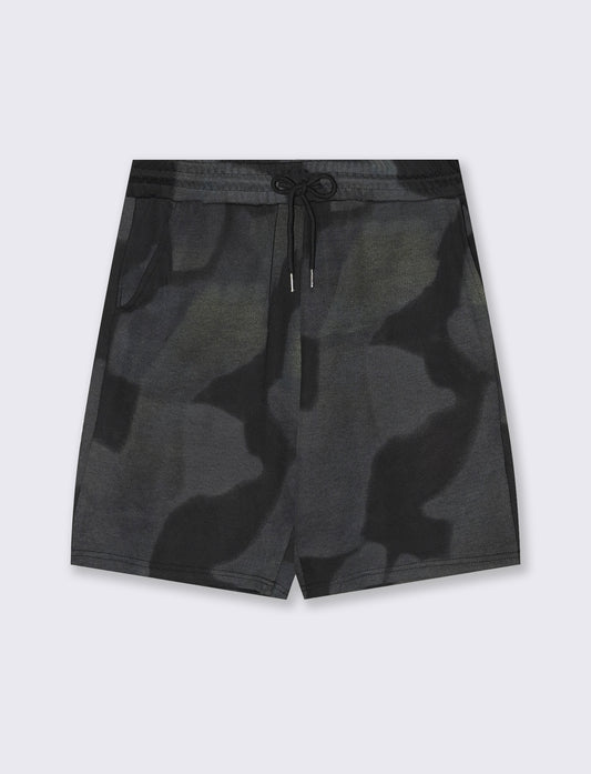 Printed fabric Bermuda shorts with jogger waistband - 