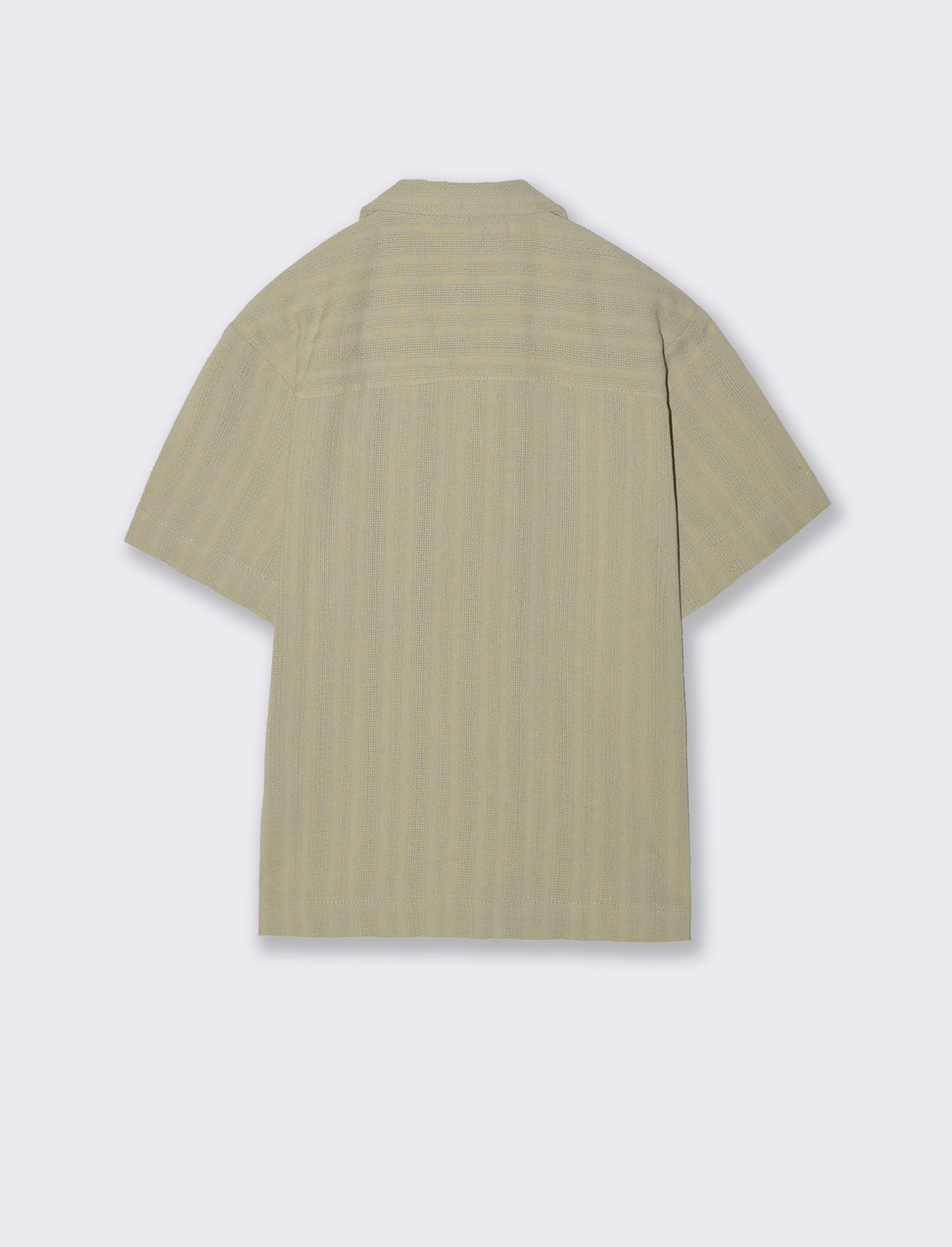 Oversized shirt with collar and short sleeves - Green
