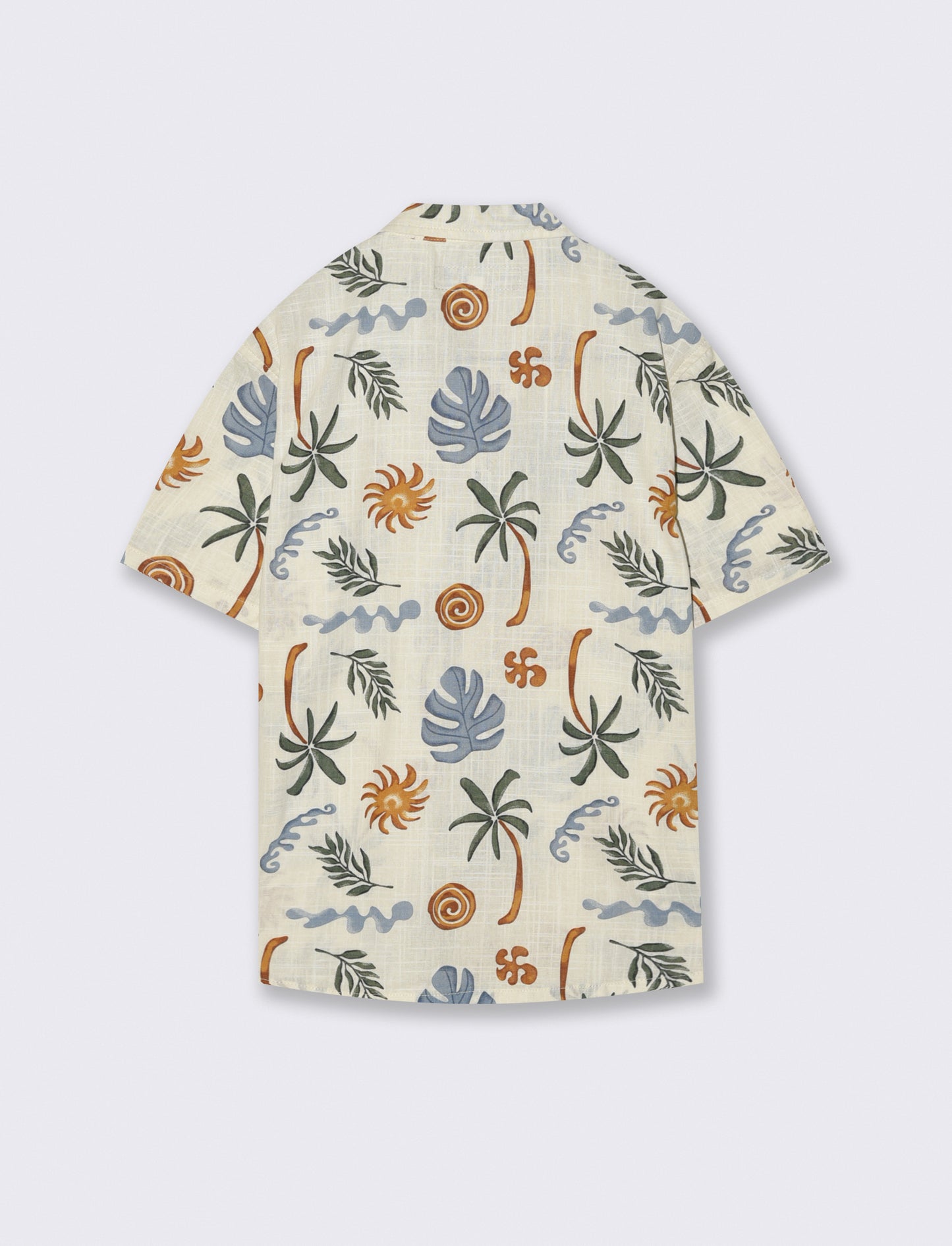 Camicia in cotone stampa fantasia mezza manica - Fantasia