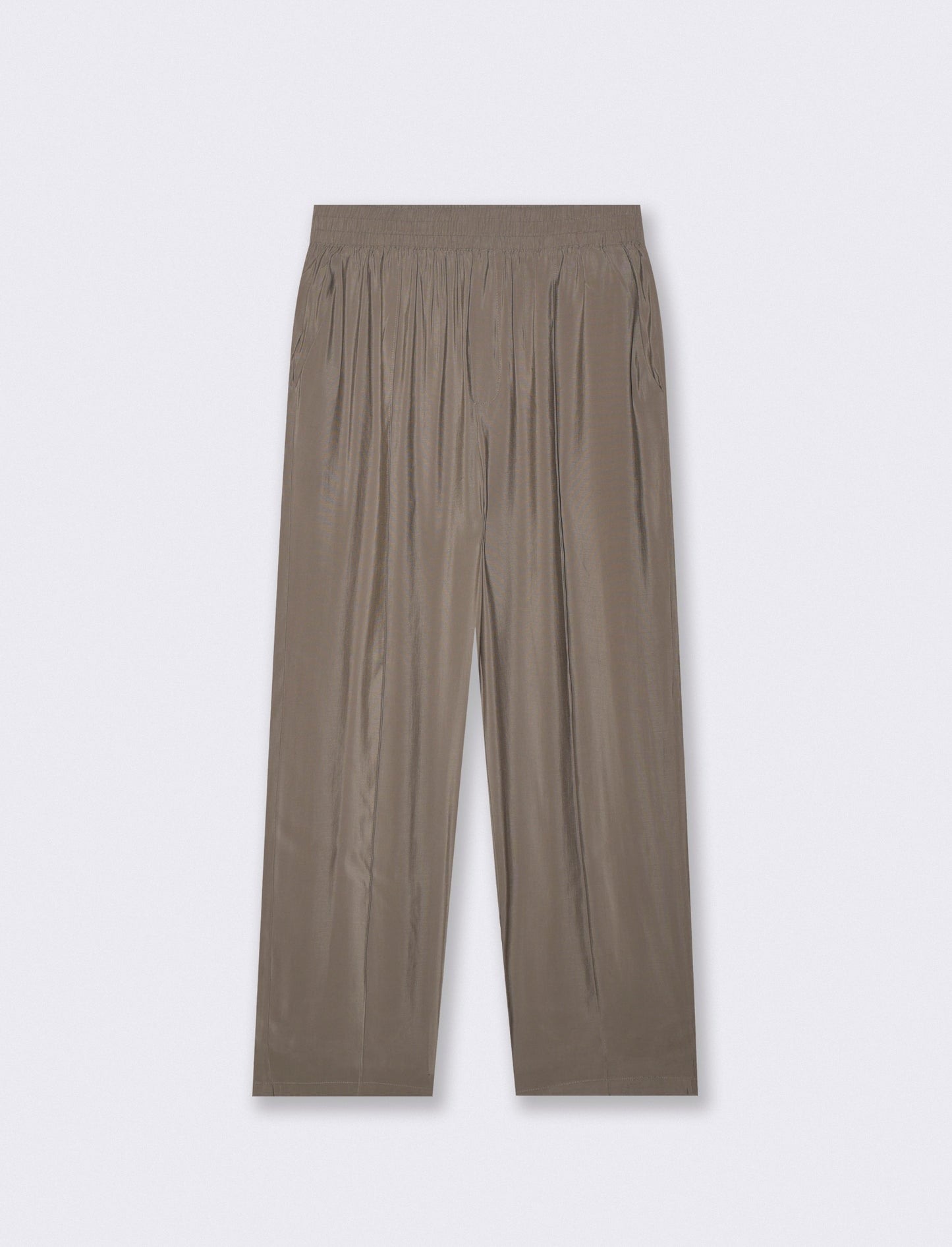 PANTALONI JOGGER DA SET IN MISTO VISCOSA - Verde salvia