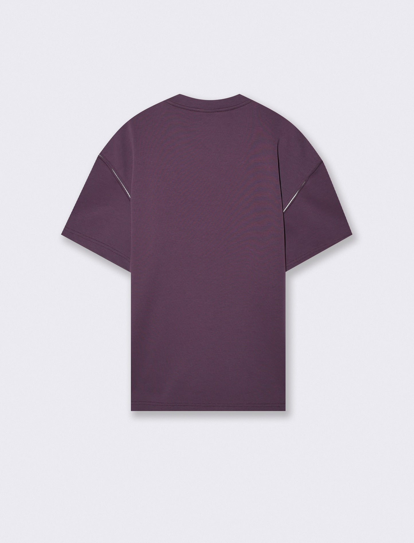 Felpa manica corta interlock misto cotone - Viola