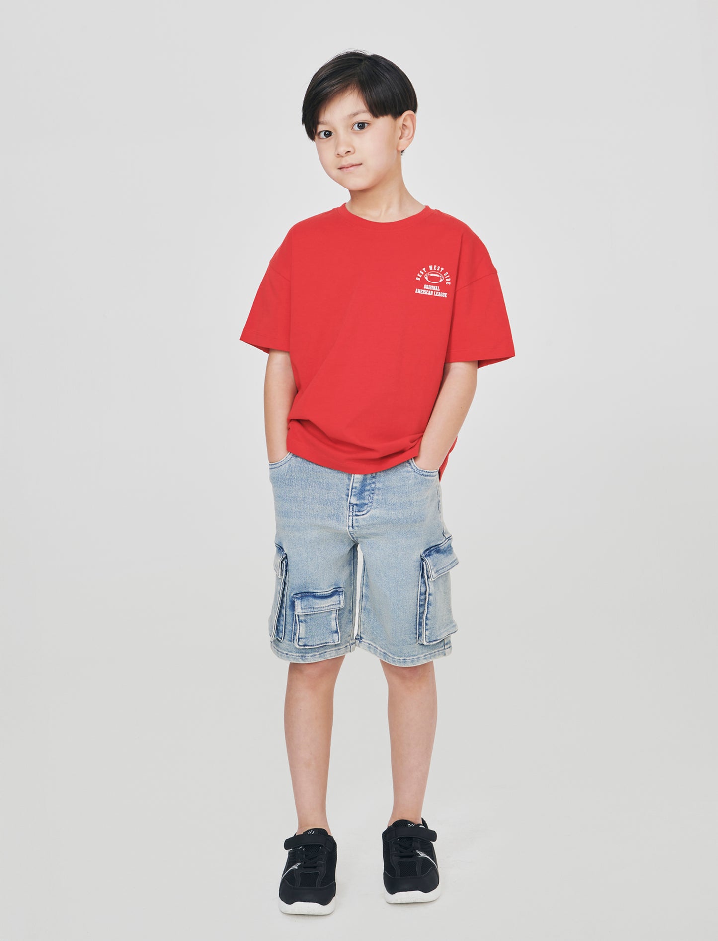 Bermuda effetto denim in misto cotone - Denim