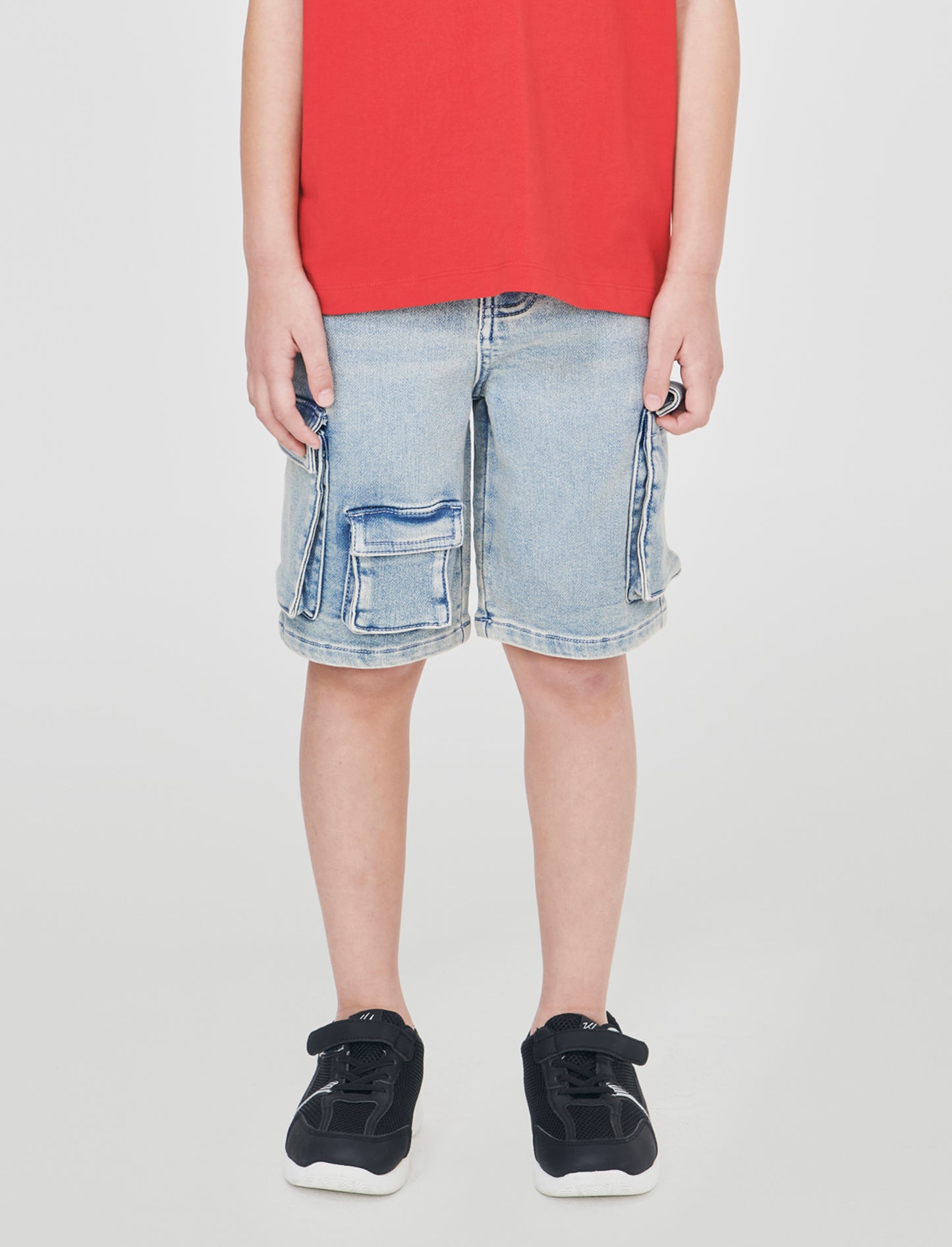 Bermuda effetto denim in misto cotone - Denim