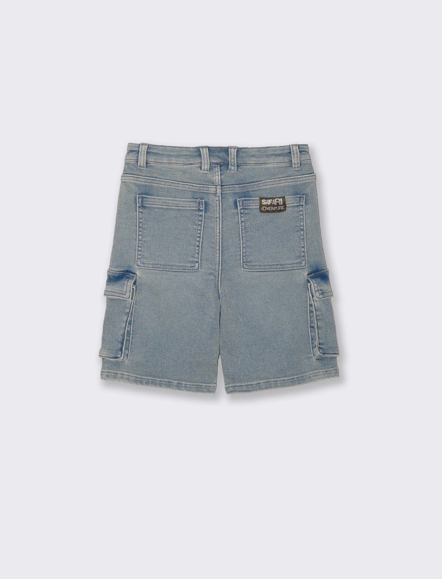 Bermuda effetto denim in misto cotone - Denim