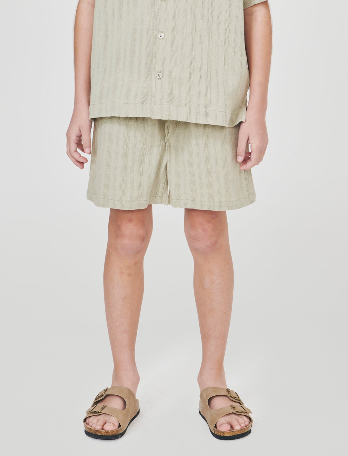 Bermuda elasticizzati con lacci e tasche - Verde