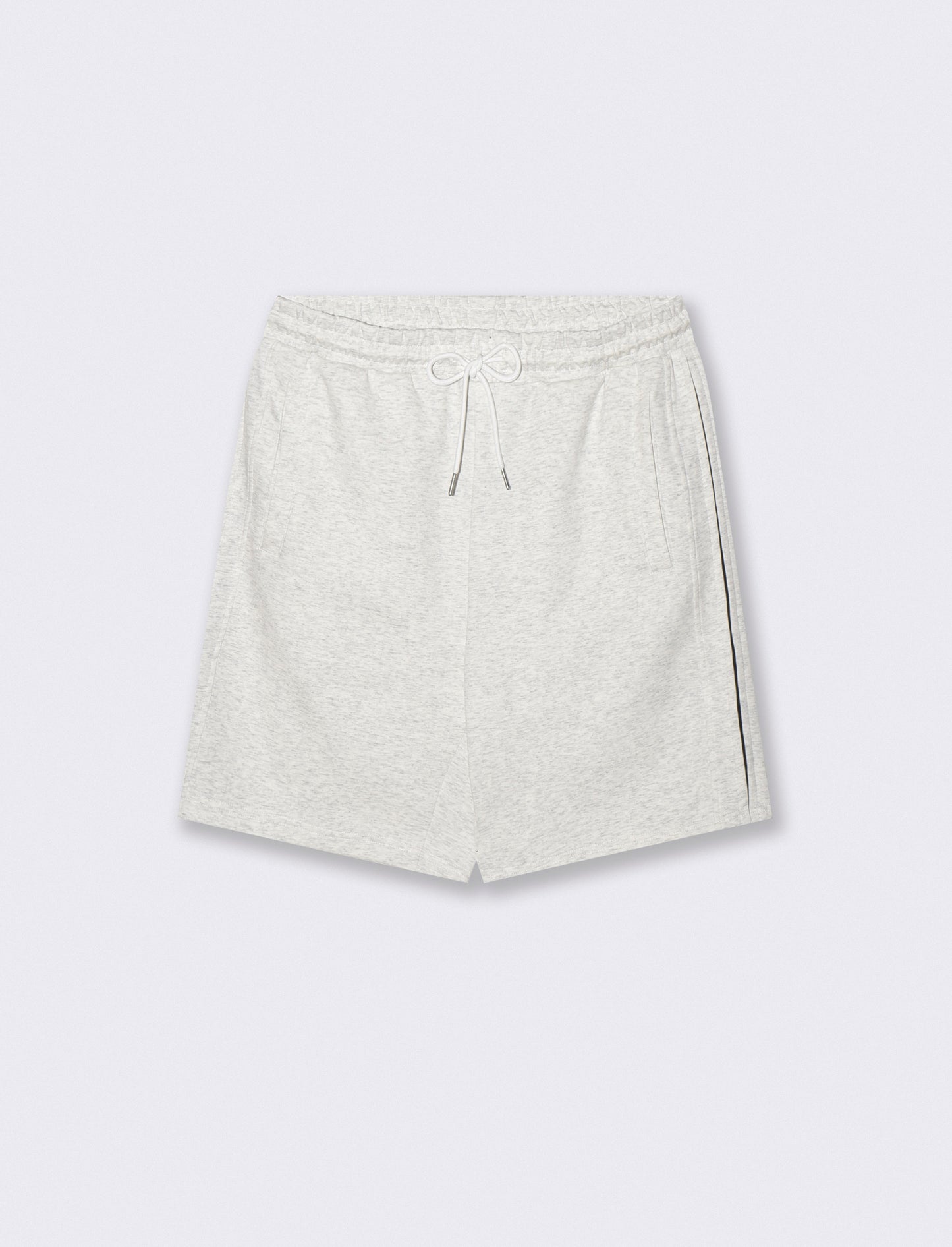 Bermuda jogger in mixed cotton interlock - Grey