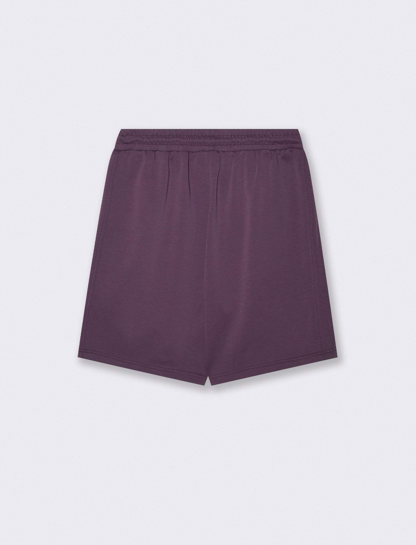 Bermuda jogger in mixed cotton interlock - Purple
