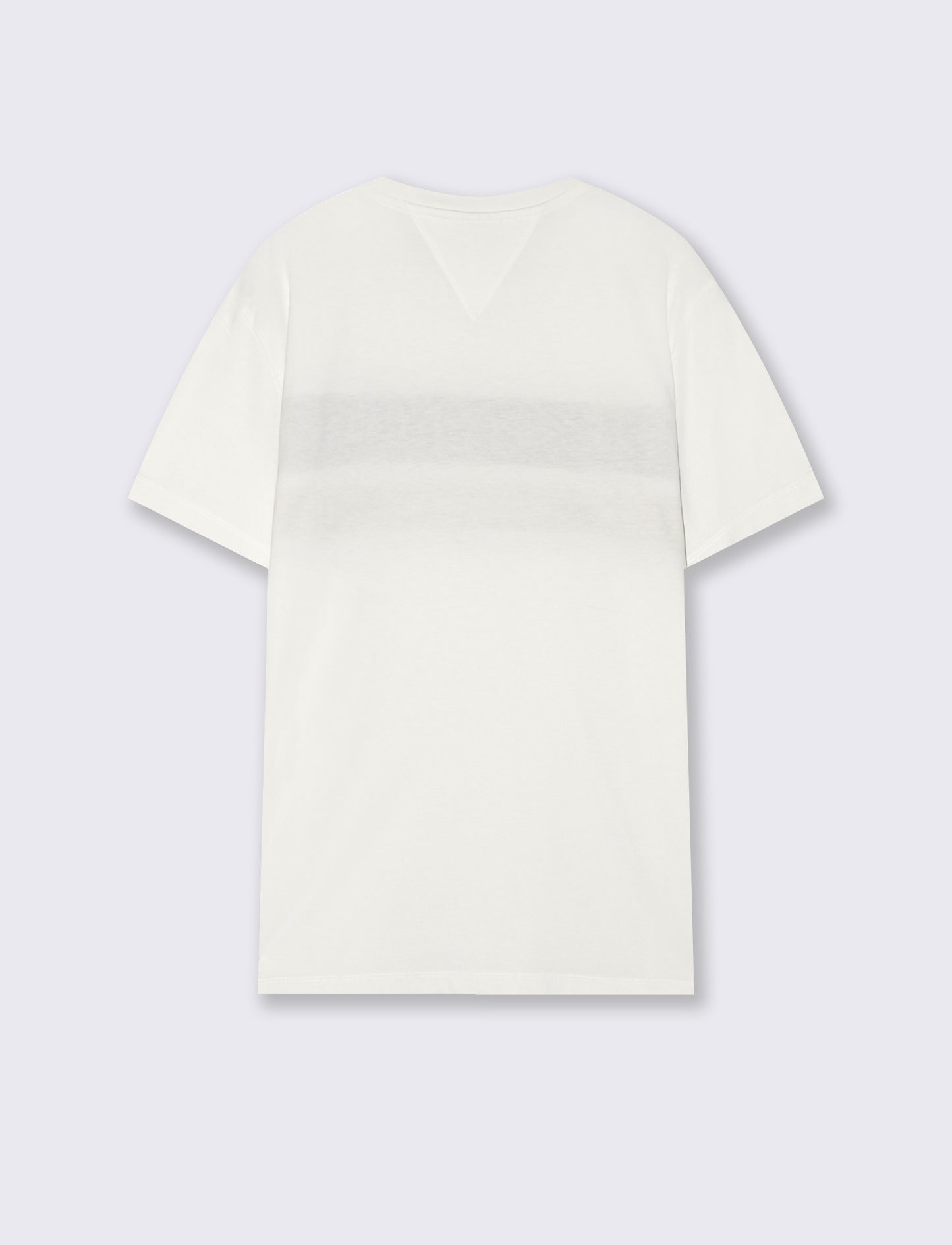 T-shirt girocollo con fascia e ricamo - Bianco
