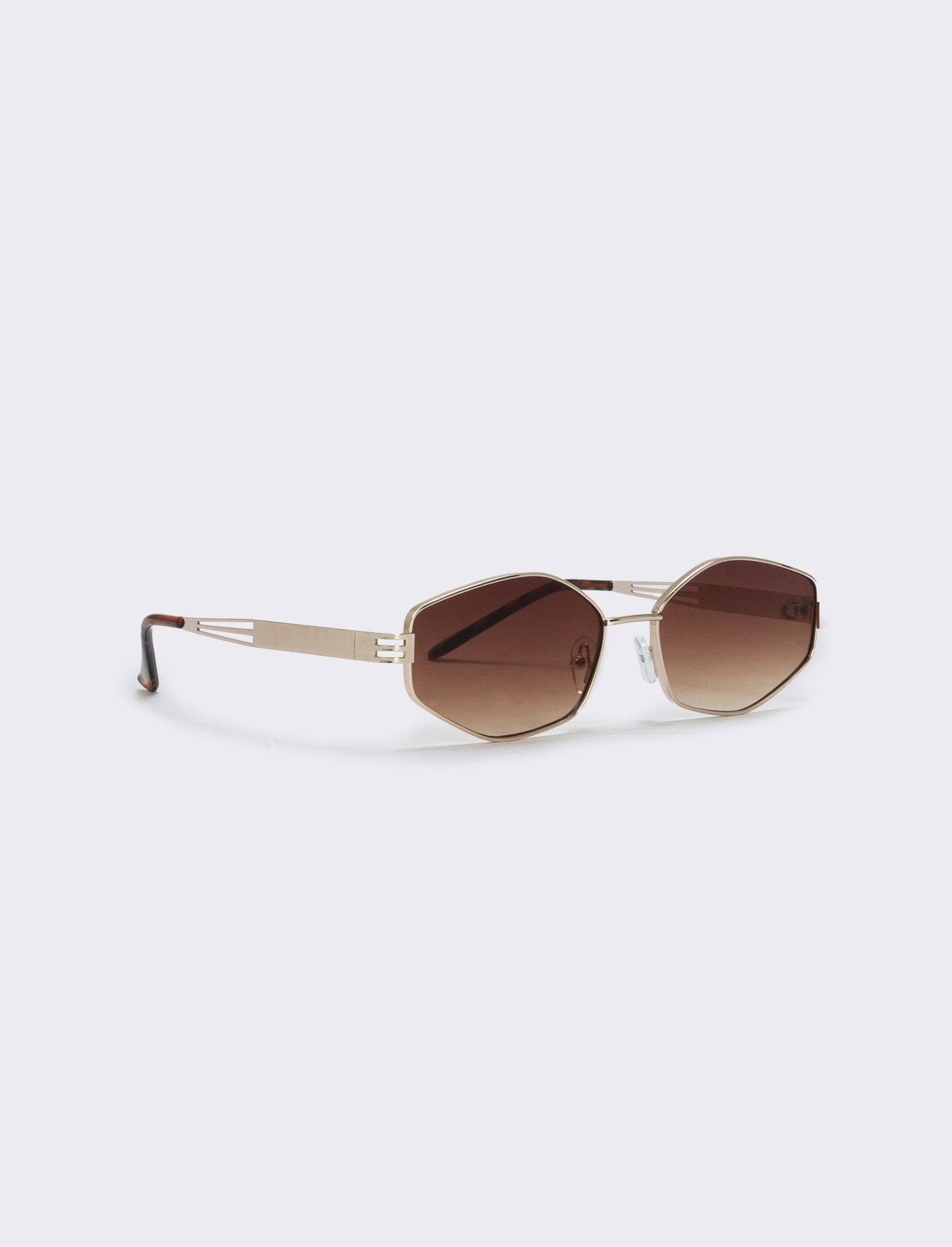Square Metal Sunglasses - Brown