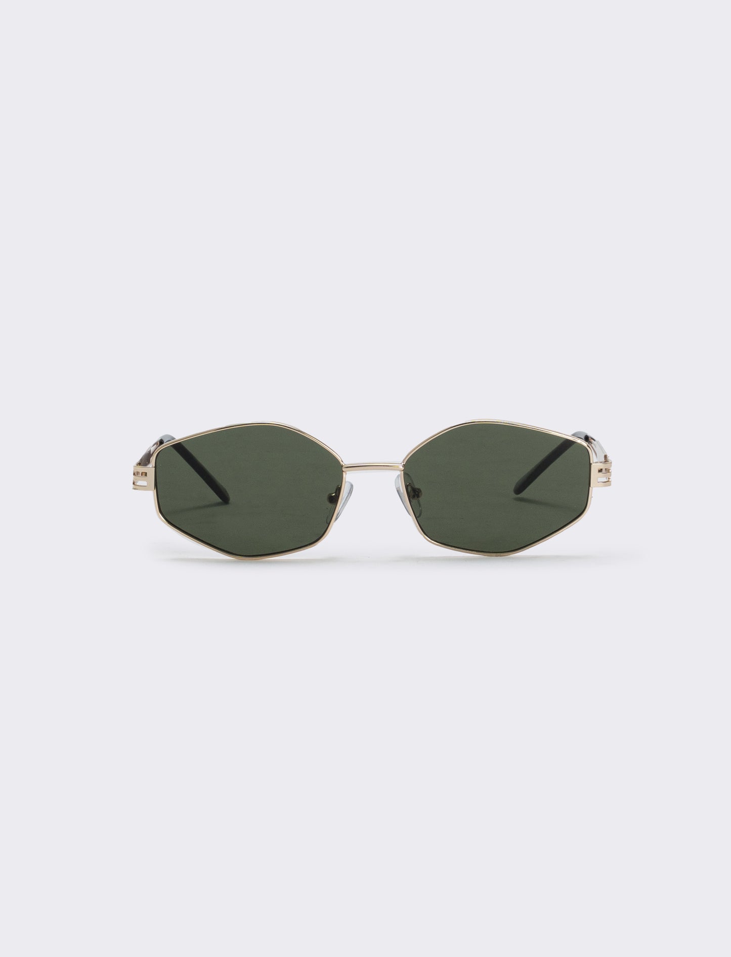 Square Metal Sunglasses - Green