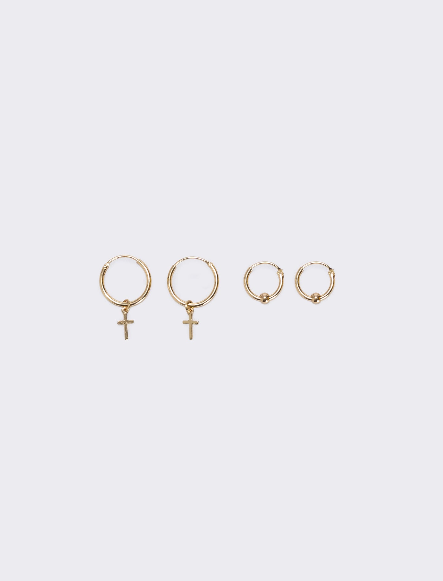 Orecchini pendenti con croce elegante - Oro