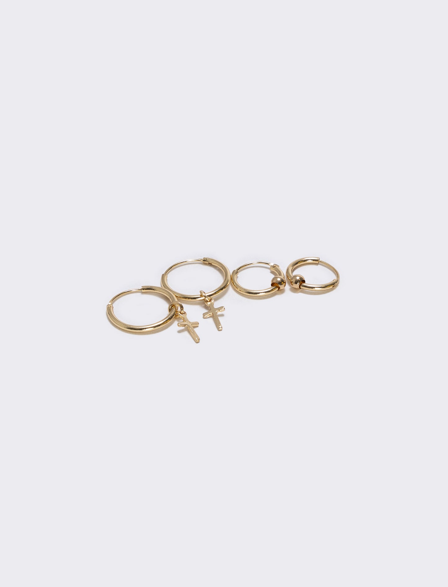 Orecchini pendenti con croce elegante - Oro