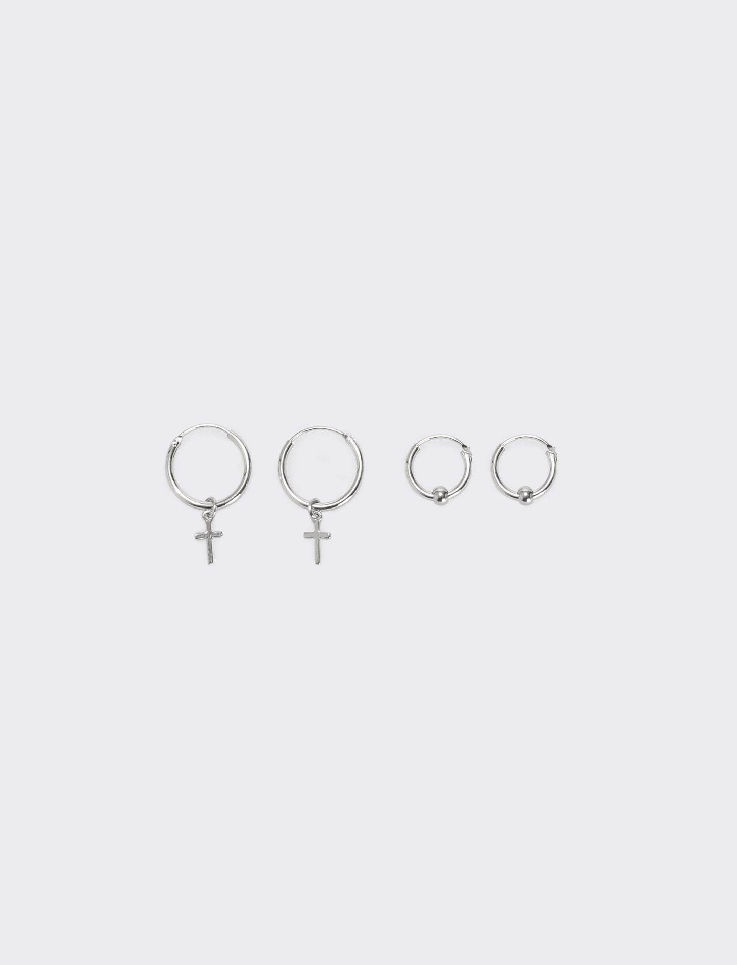Elegant cross drop earrings - Silver