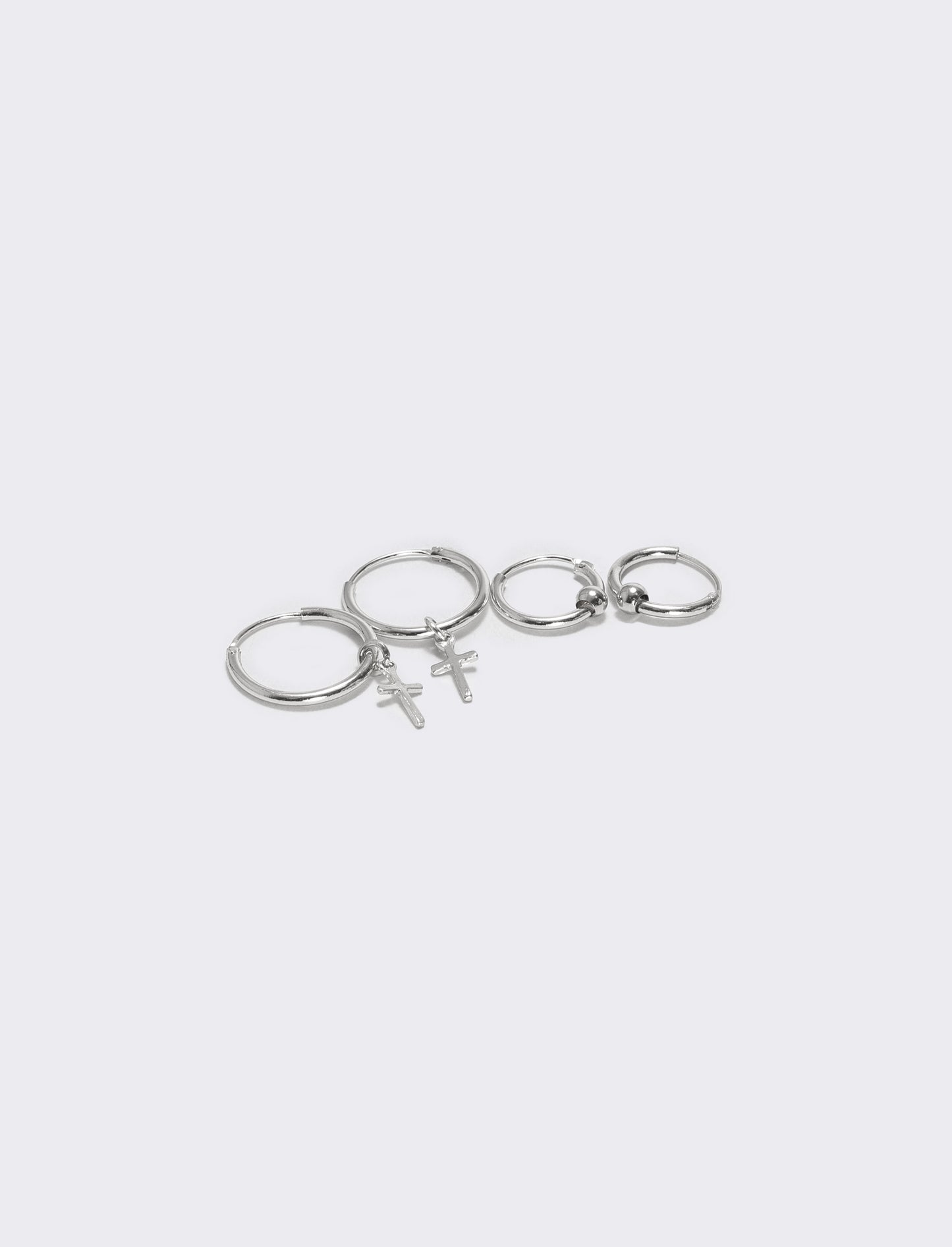 Elegant cross drop earrings - Silver