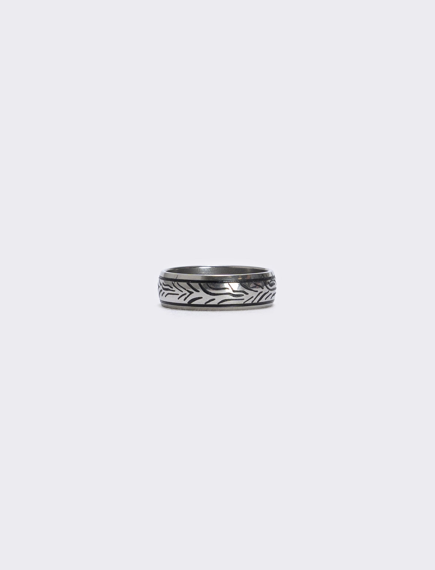 Anello fasciato per uomo elegante - Argento