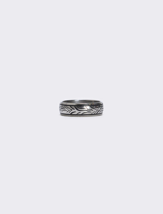 Anello fasciato per uomo elegante - Argento