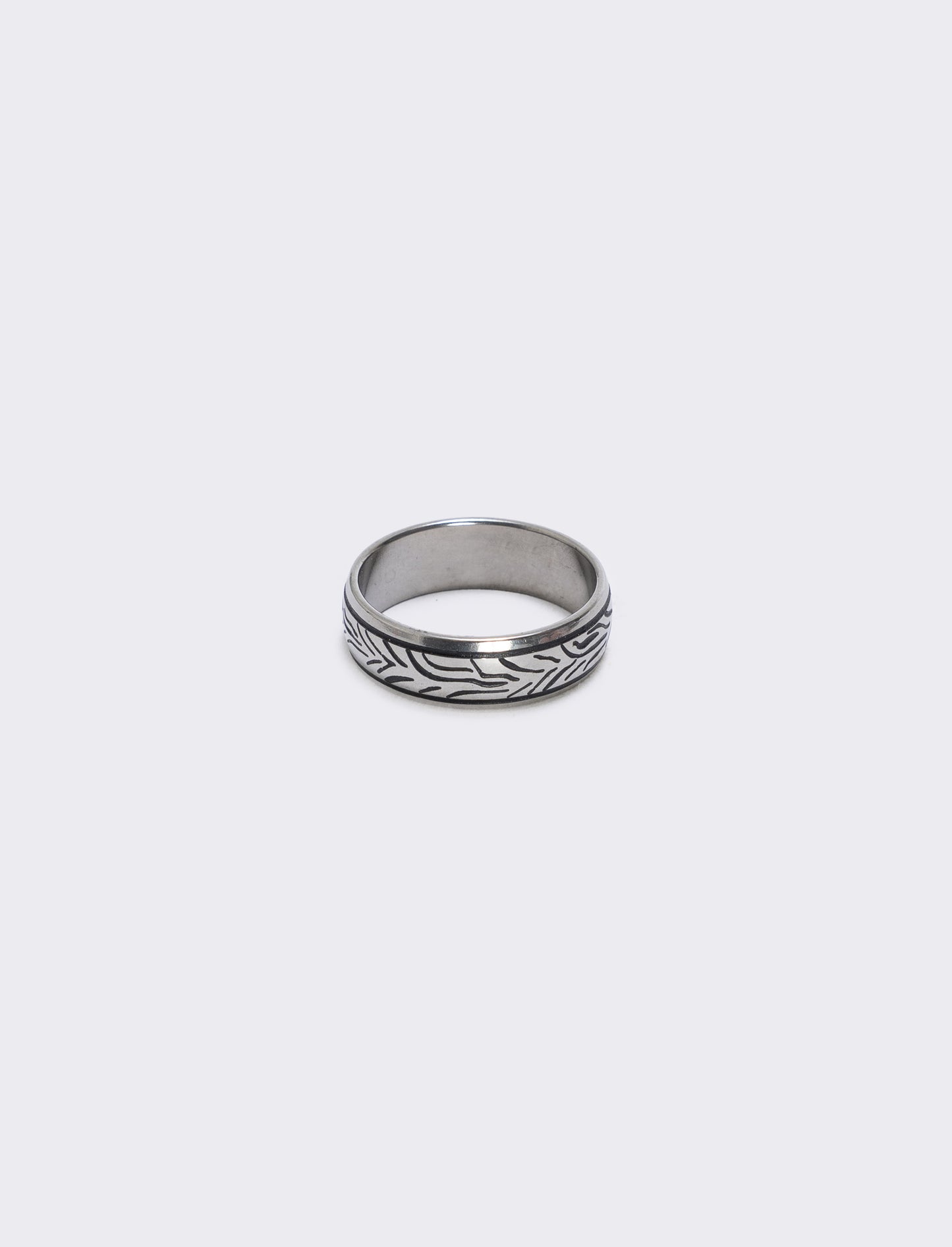 Anello fasciato per uomo elegante - Argento