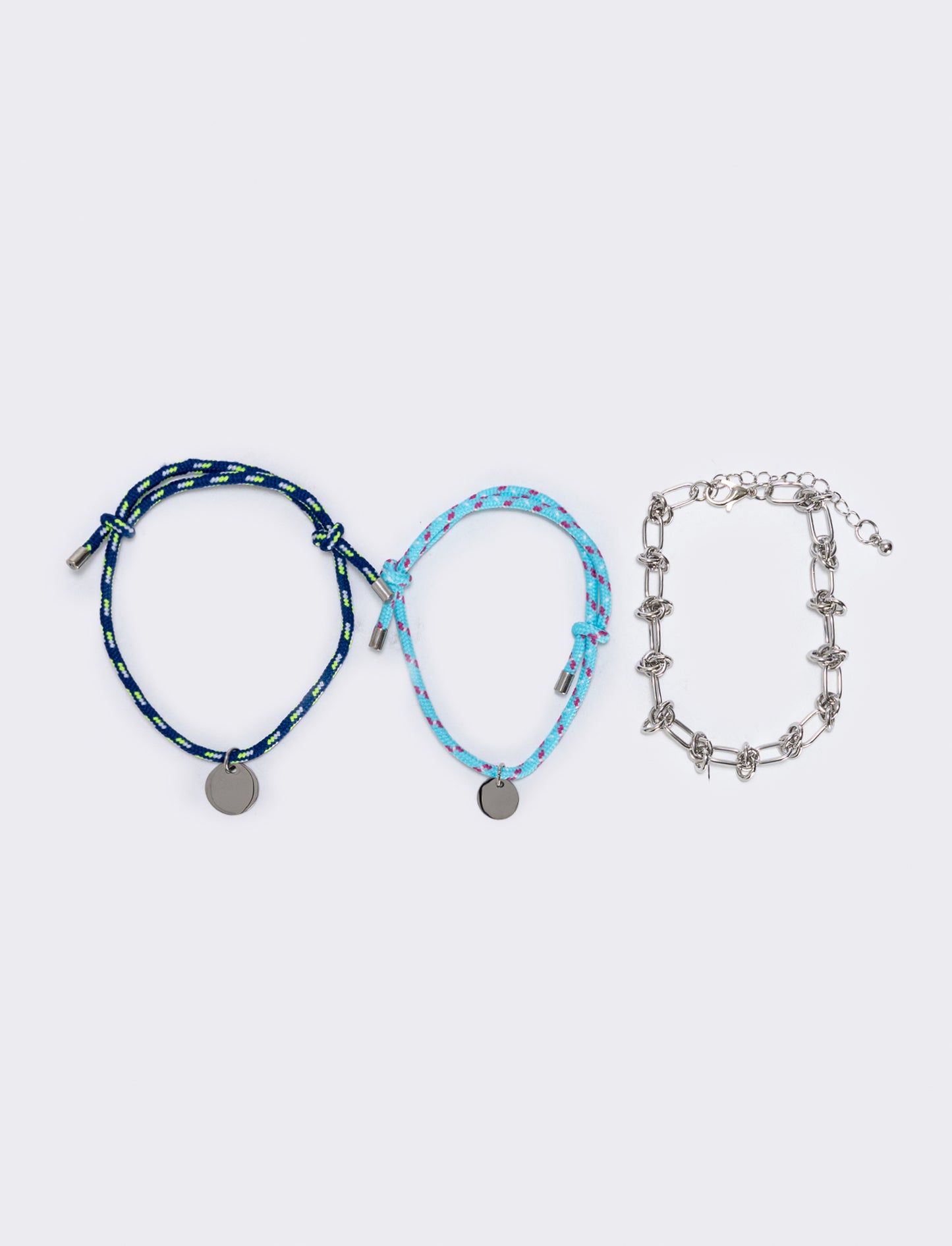 Bracciale colorato in tessuto elegante - Verde acqua
