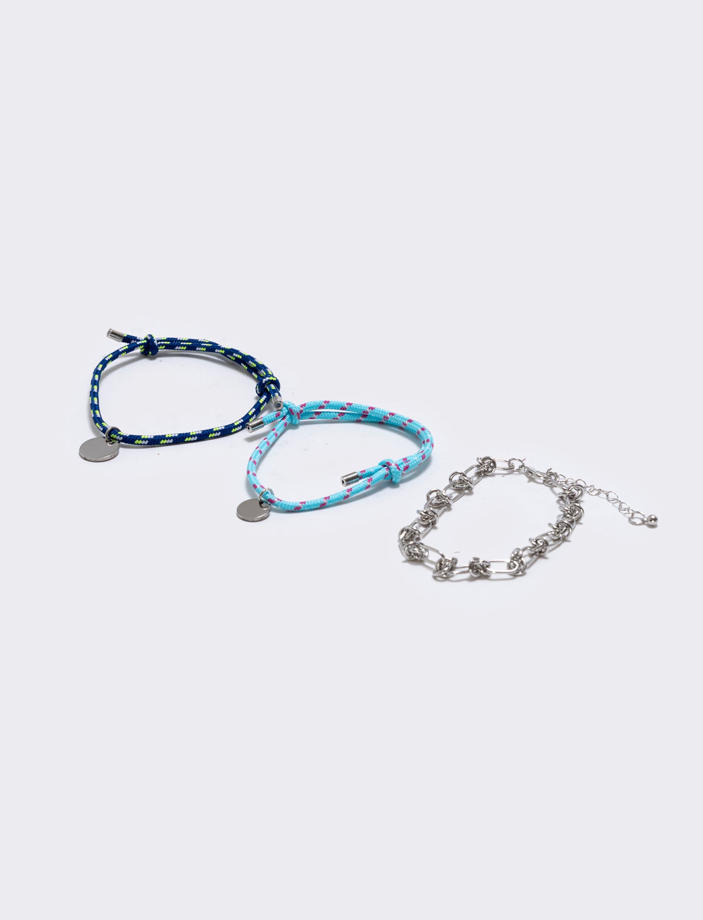 Bracciale colorato in tessuto elegante - Verde acqua