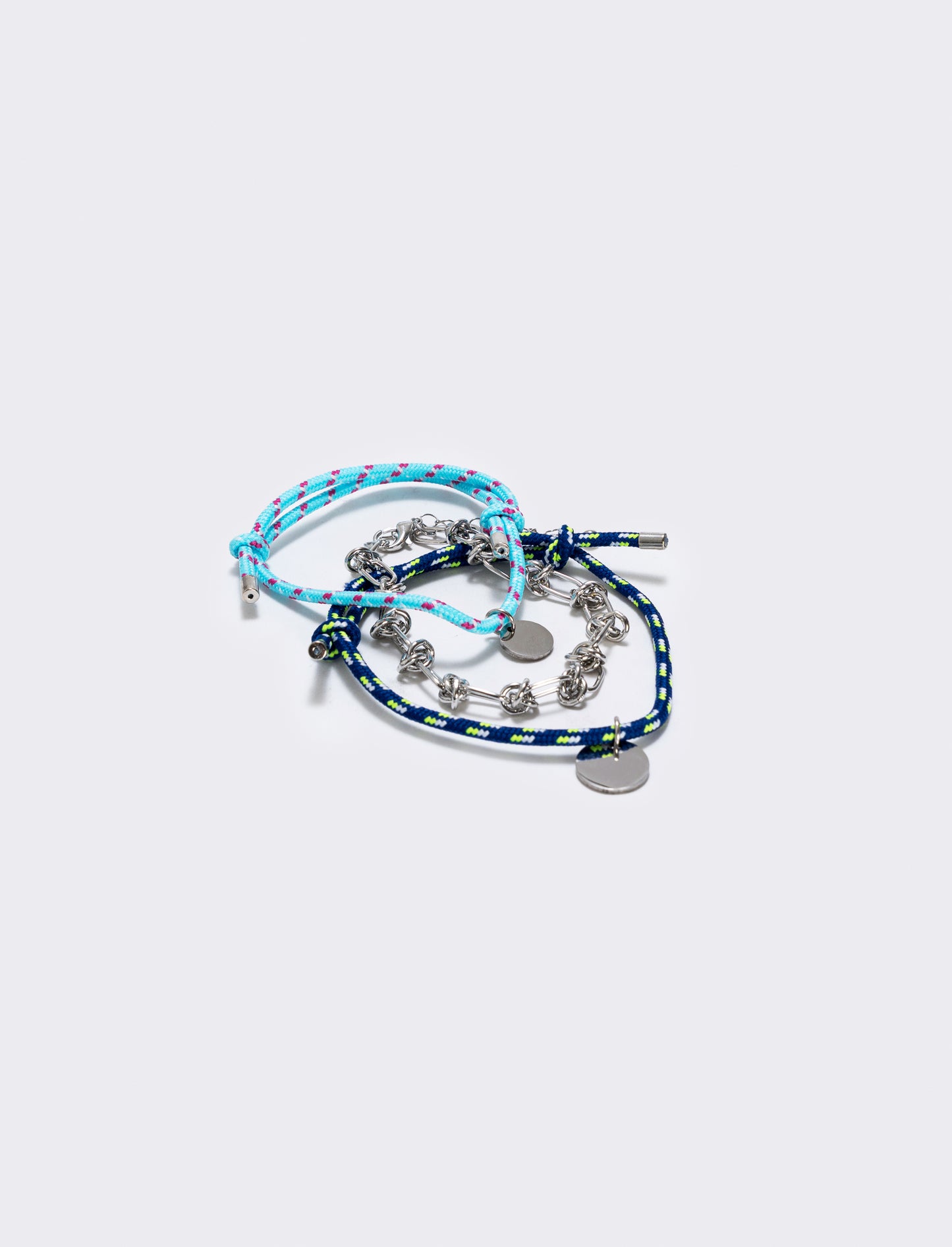 Bracciale colorato in tessuto elegante - Verde acqua