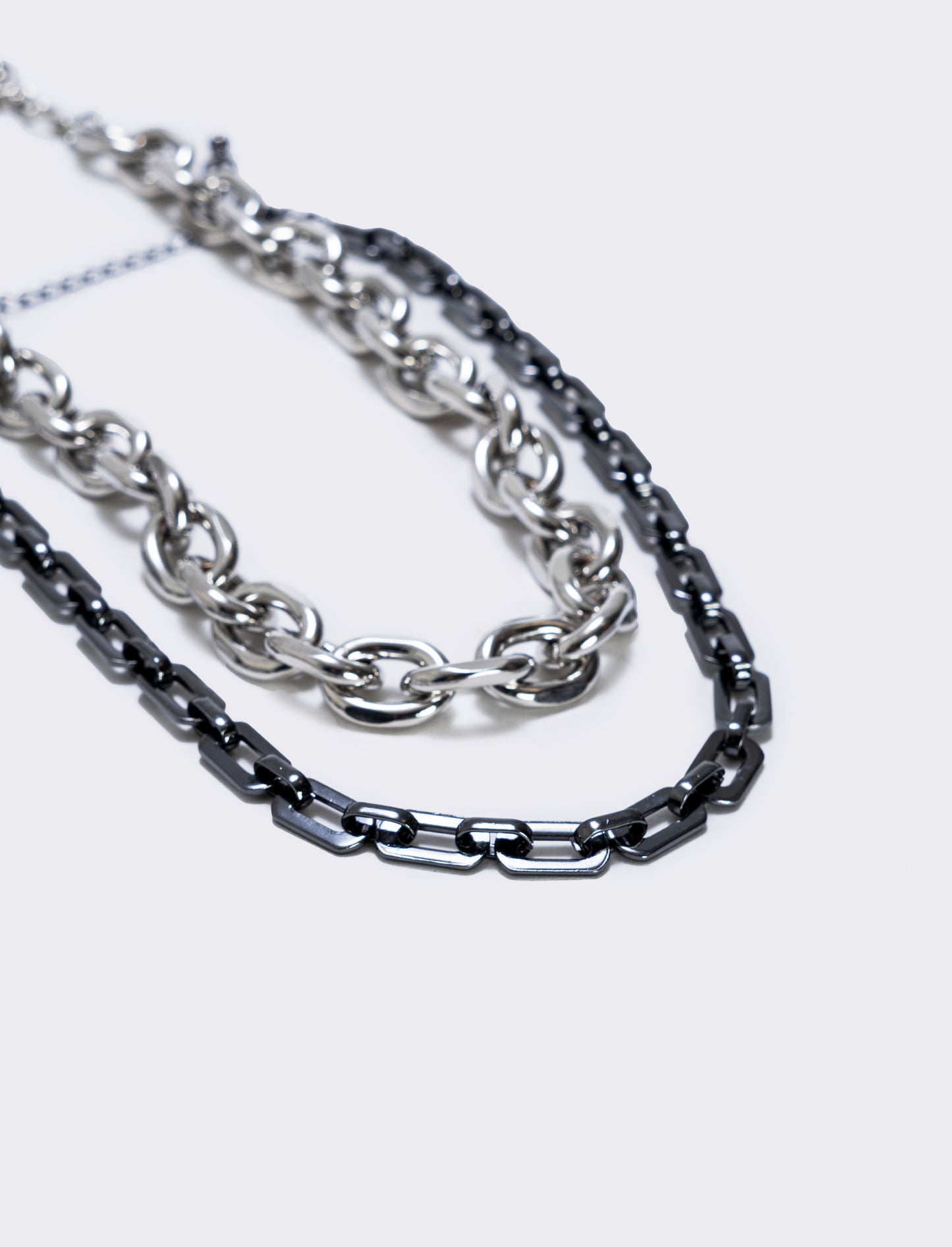 2 Collane varie catene - canna di fucile