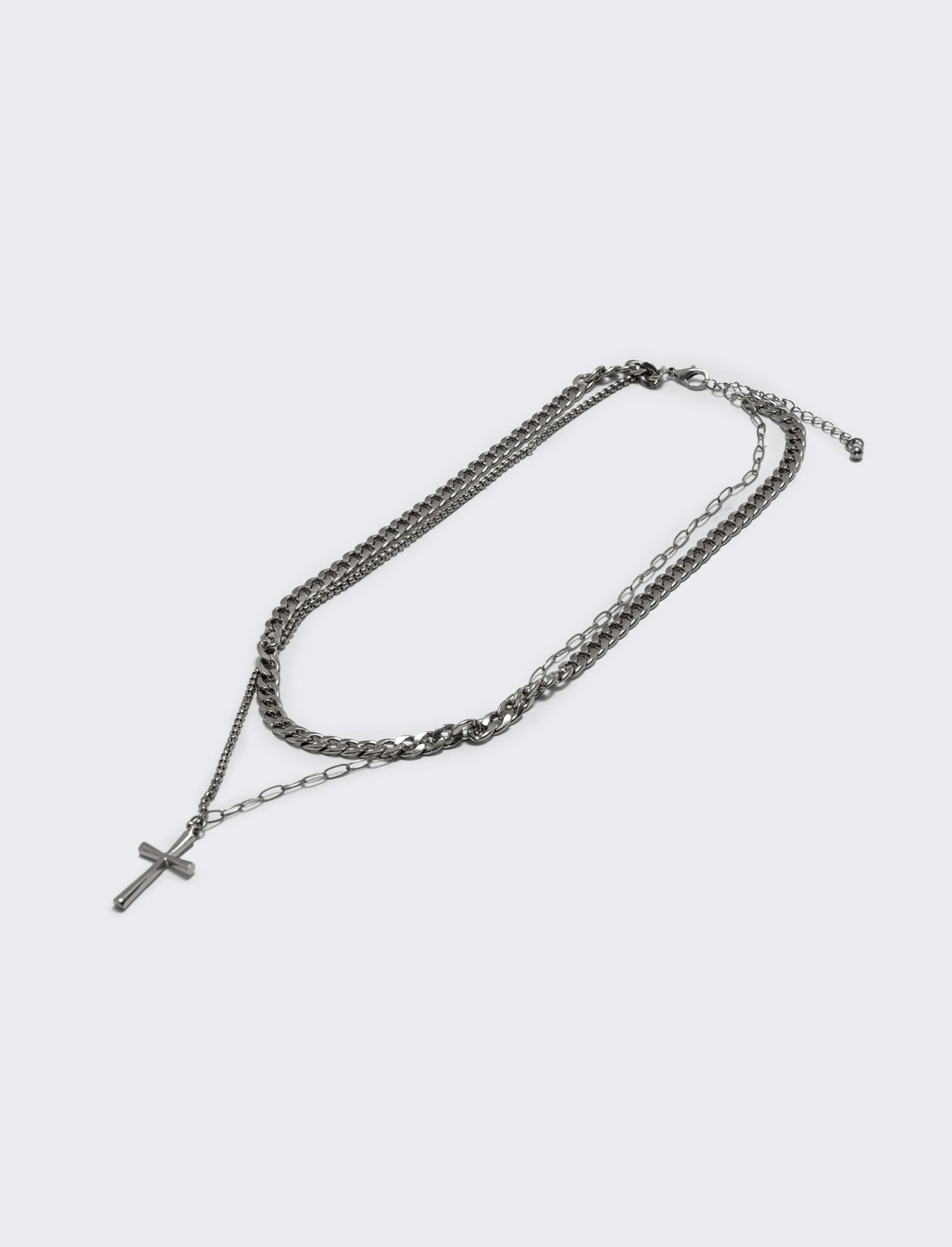 Collana lunga con perline e ciondolo - Multicolore