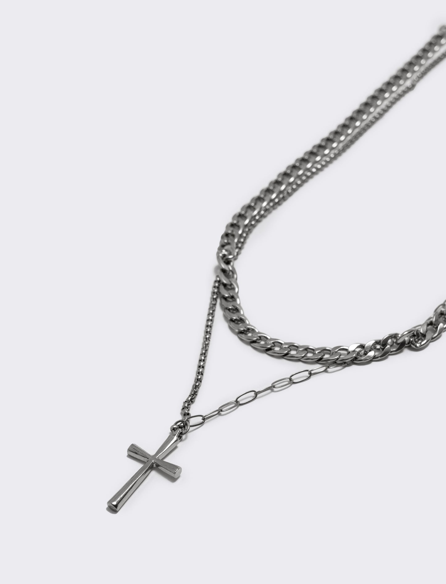Collana lunga con perline e ciondolo - Multicolore