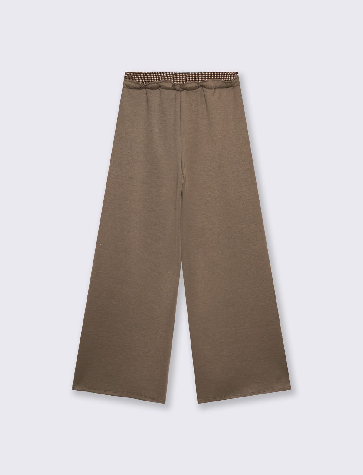 Pantaloni con laccio in vita - Grigio fango