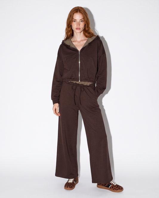 Tie-waist trousers - Brown