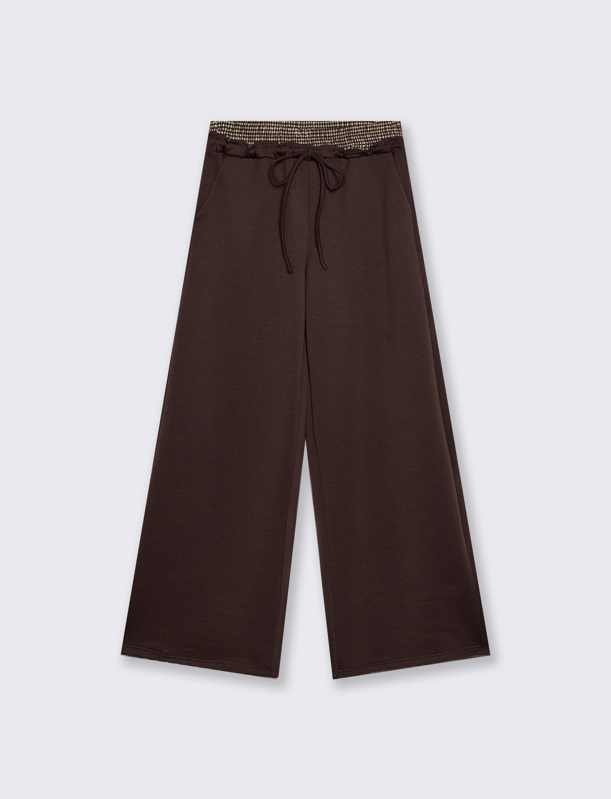 Pantaloni con laccio in vita - Moro