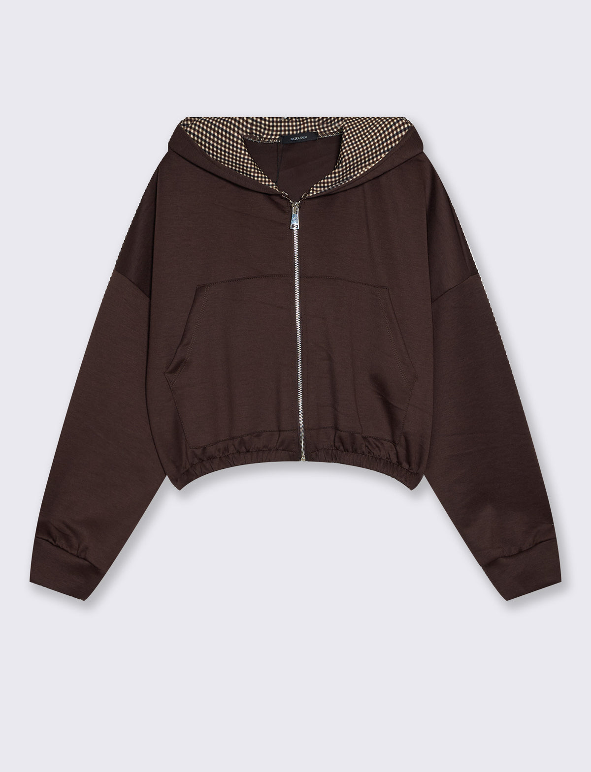 Zip-up hoodie - Brown