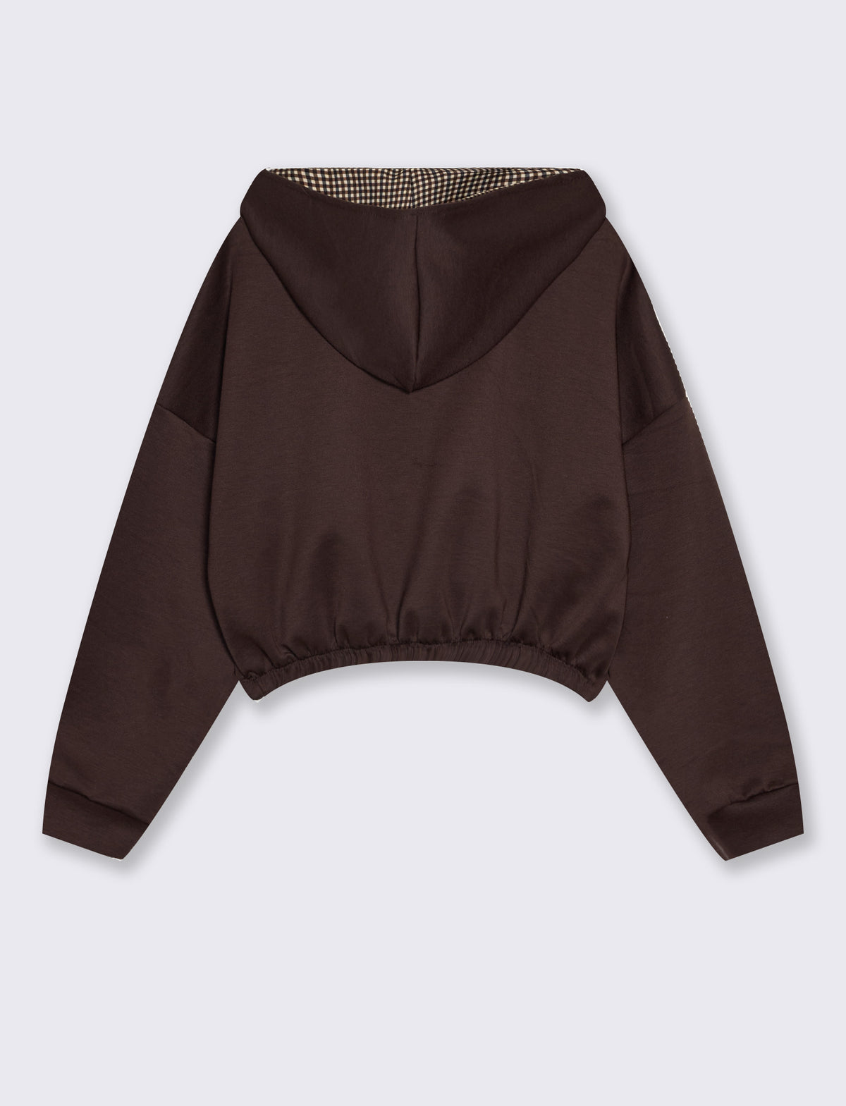 Felpa con zip e cappuccio - Moro