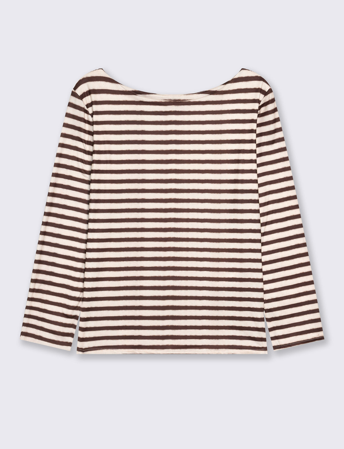 Maglia stampata a manica lunga - Bianco latte