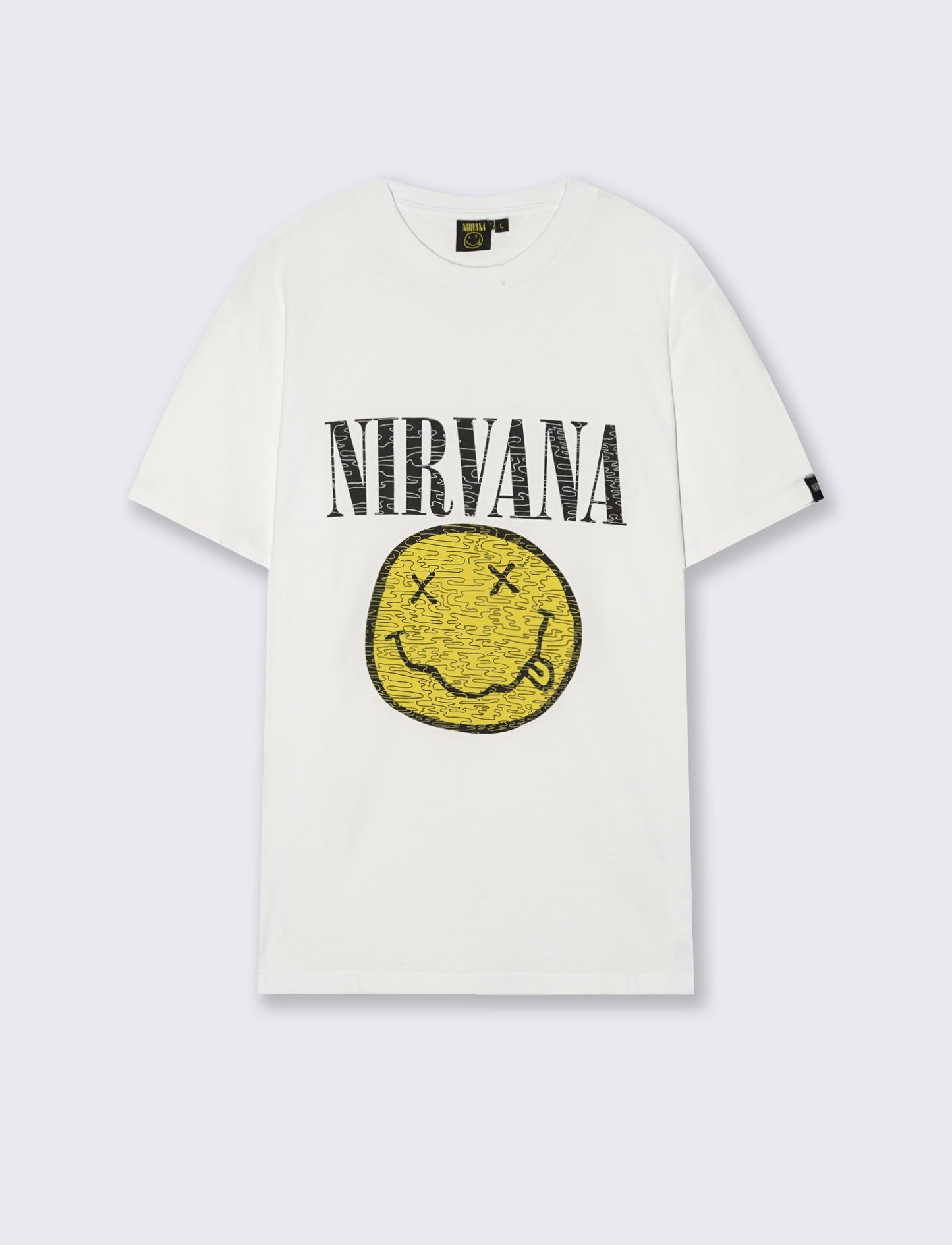 T-Shirt Nirvana Girocollo Maniche Corte - Bianco