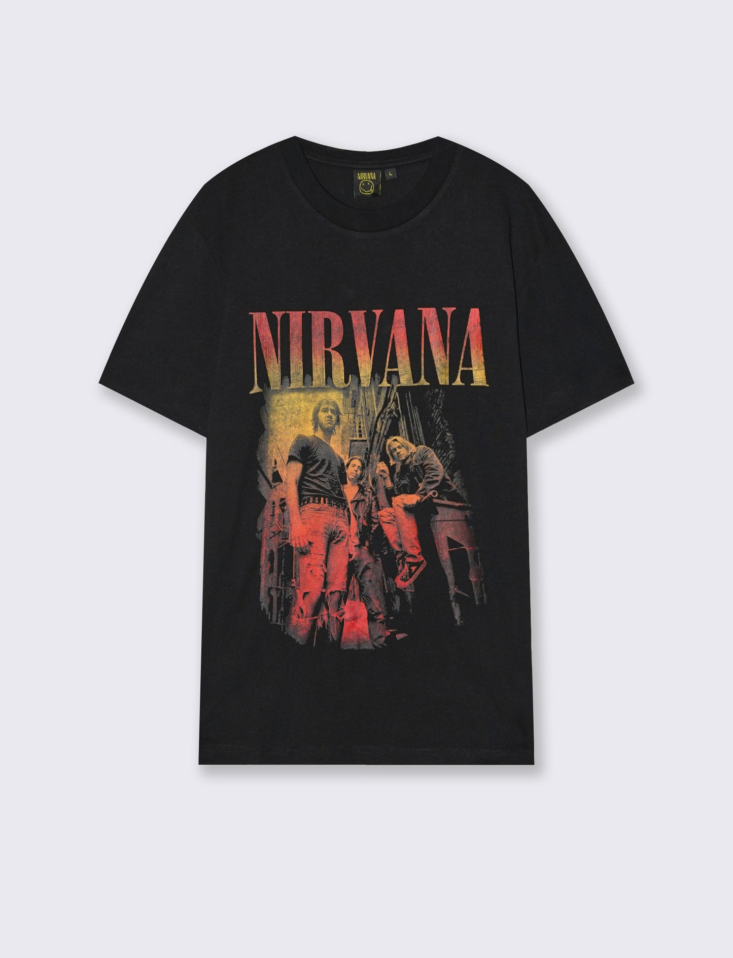 T-Shirt Nirvana Girocollo Maniche Corte - Nero