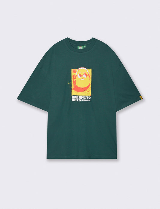 T-Shirt Sakamoto Days girocollo maniche corte - Verde