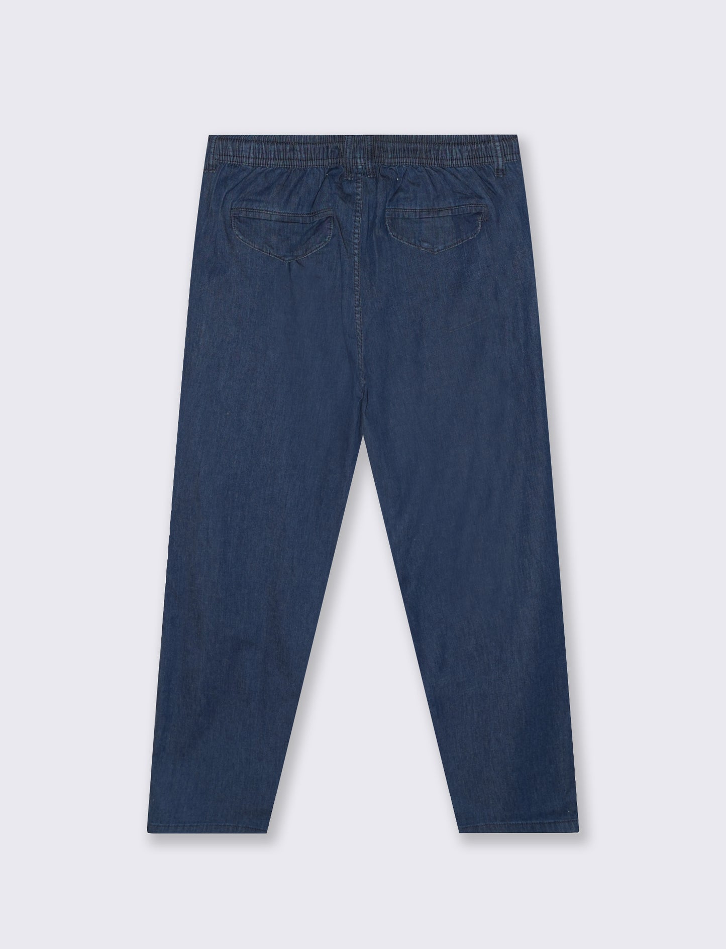 Jeans Chino Jogger Blu Scuro Effetto Slavato - Denim