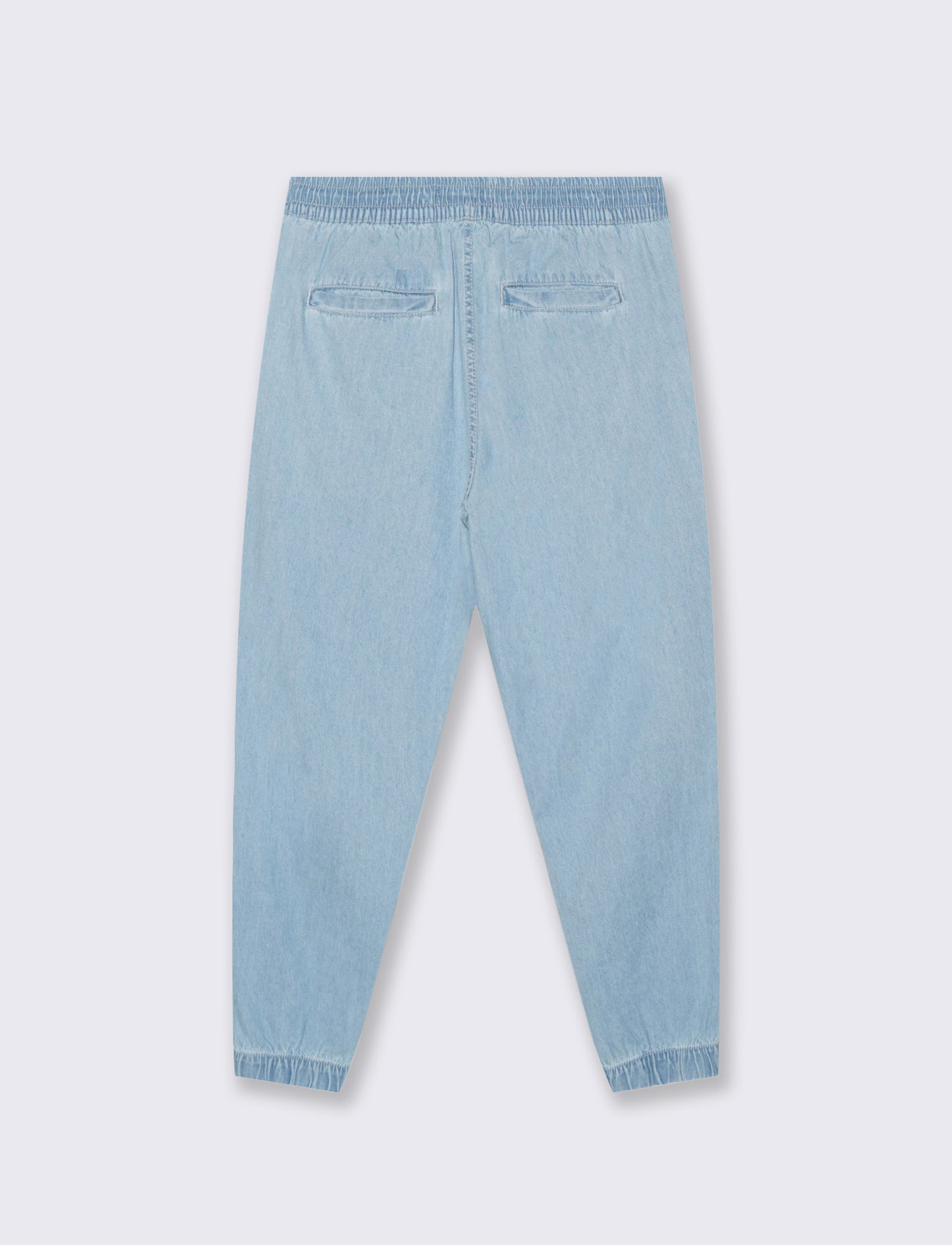 Light and Distressed Chino Jogger Jeans - Blue