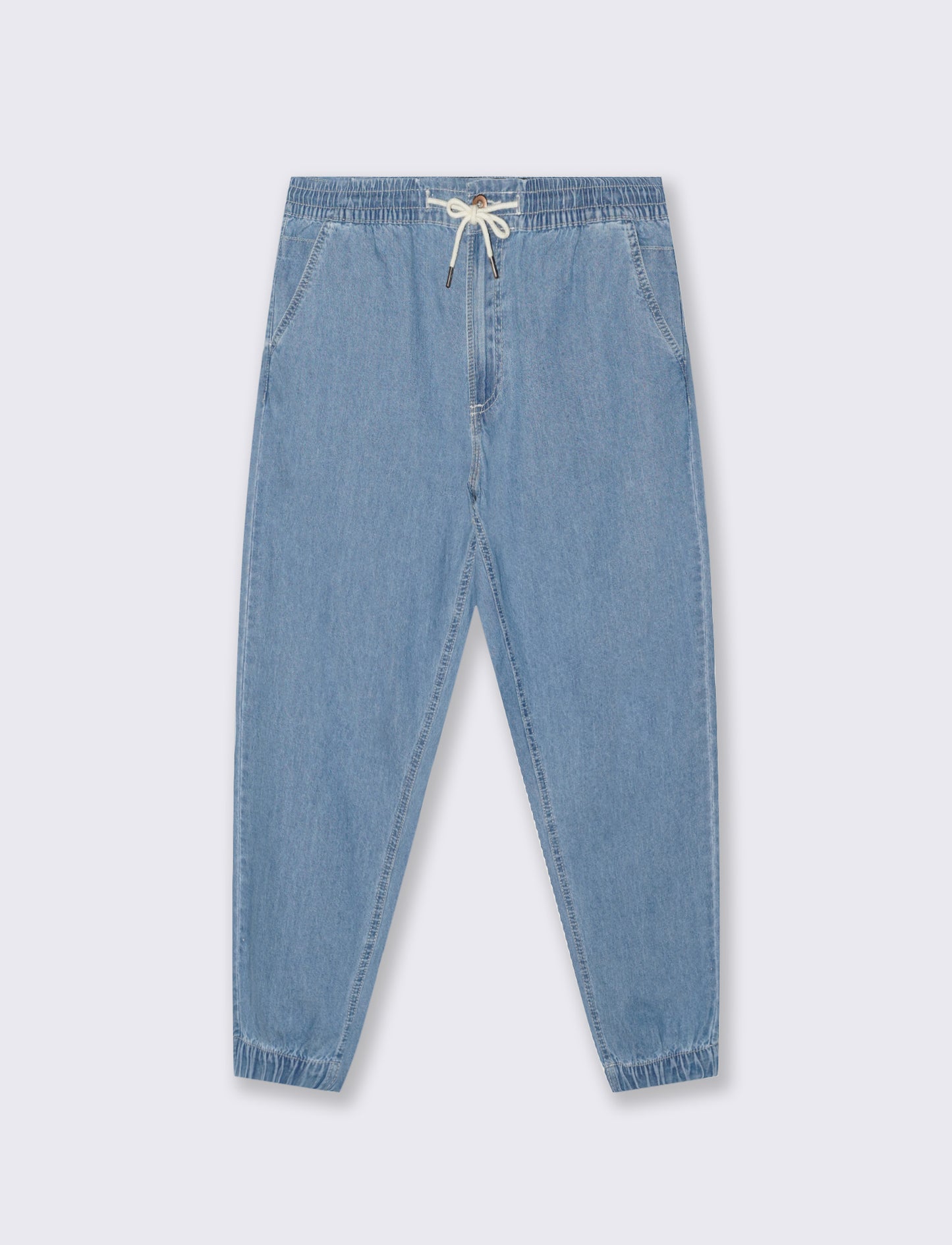 Jeans Chino Jogger Leggero e Slavato - Denim