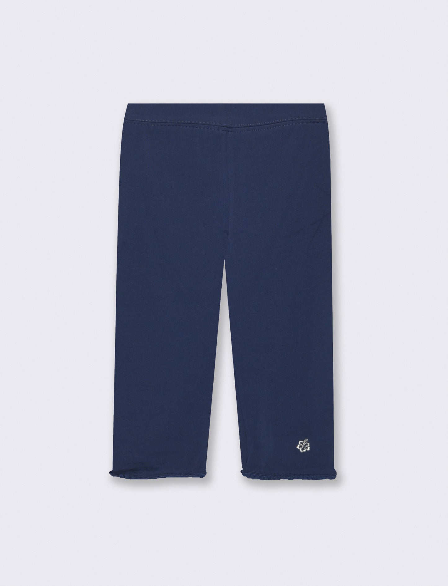 Leggings tre quarti in cotone elasticizzato - Blu