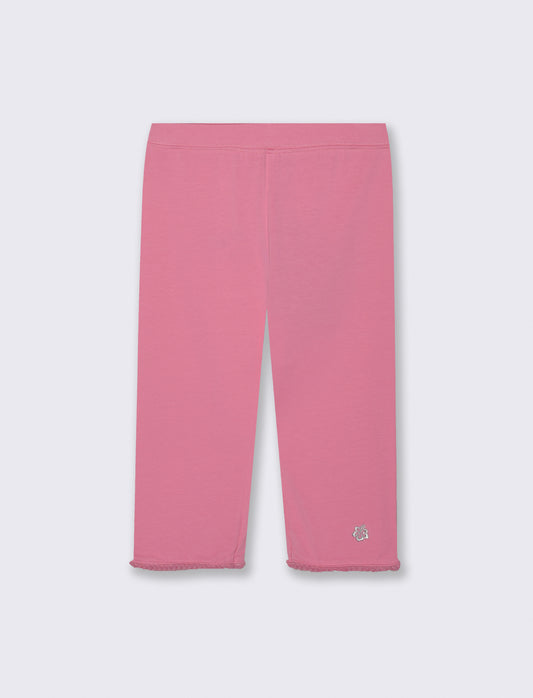Leggings tre quarti in cotone elasticizzato - Rosa big bubble