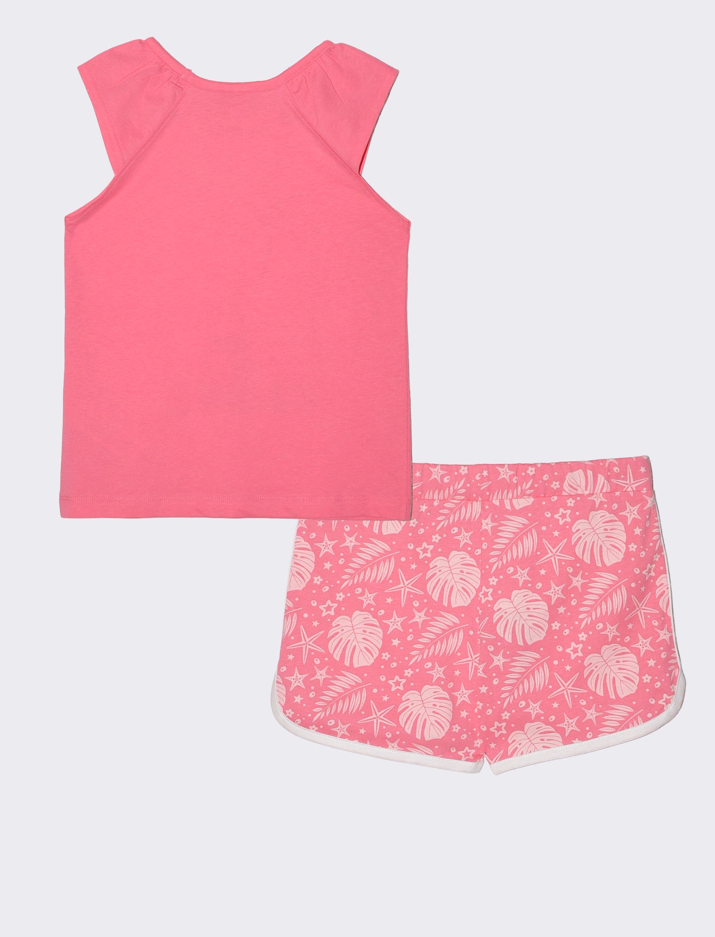 Set 2 pack canotta e shorts estivi bambina - Rosa