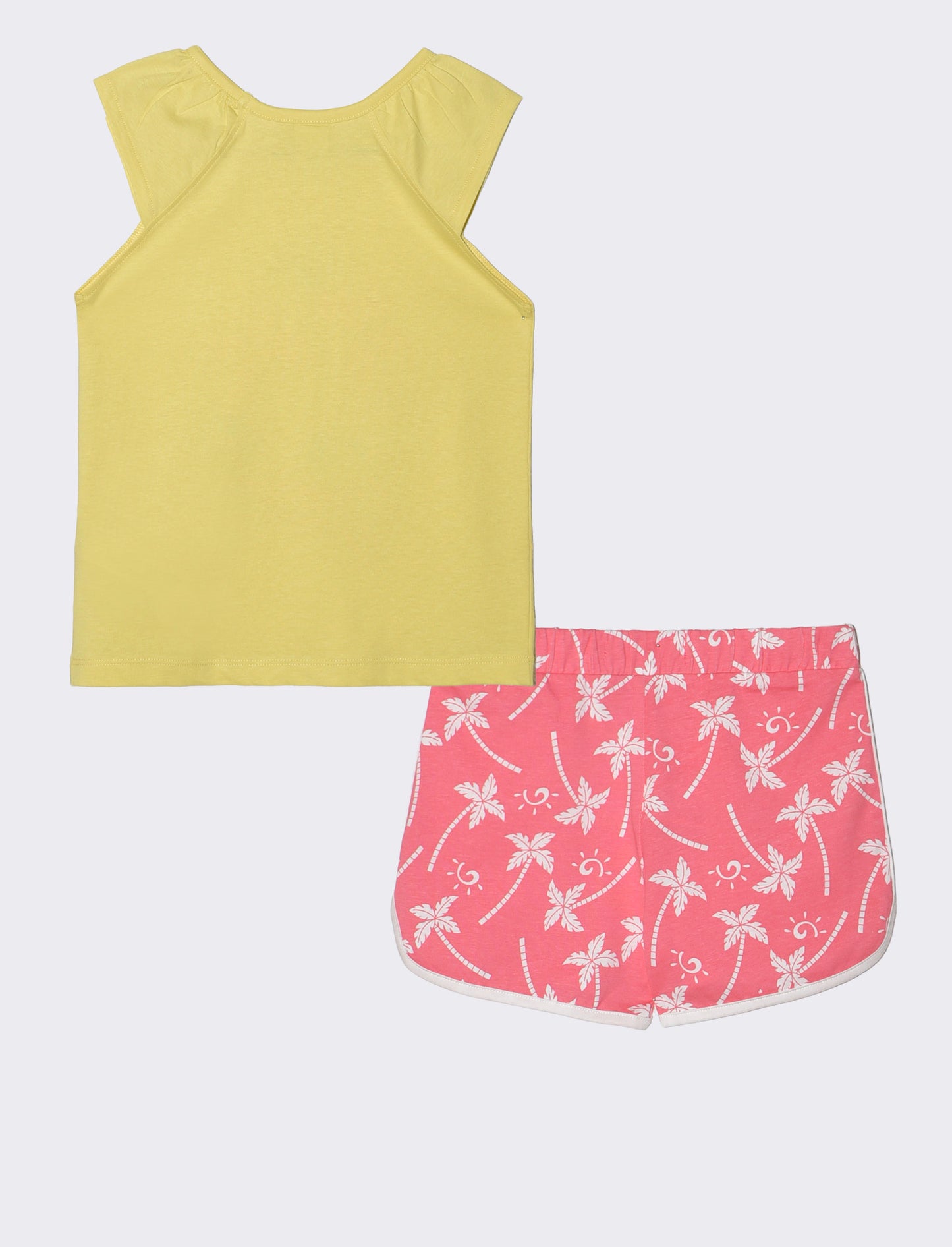 Set 2 pack canotta e shorts estivi bambina - Giallo