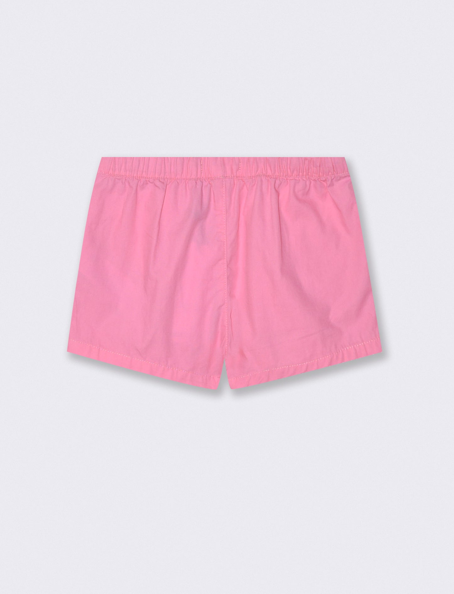 Shorts in popeline modello basico con tasche - Rosa