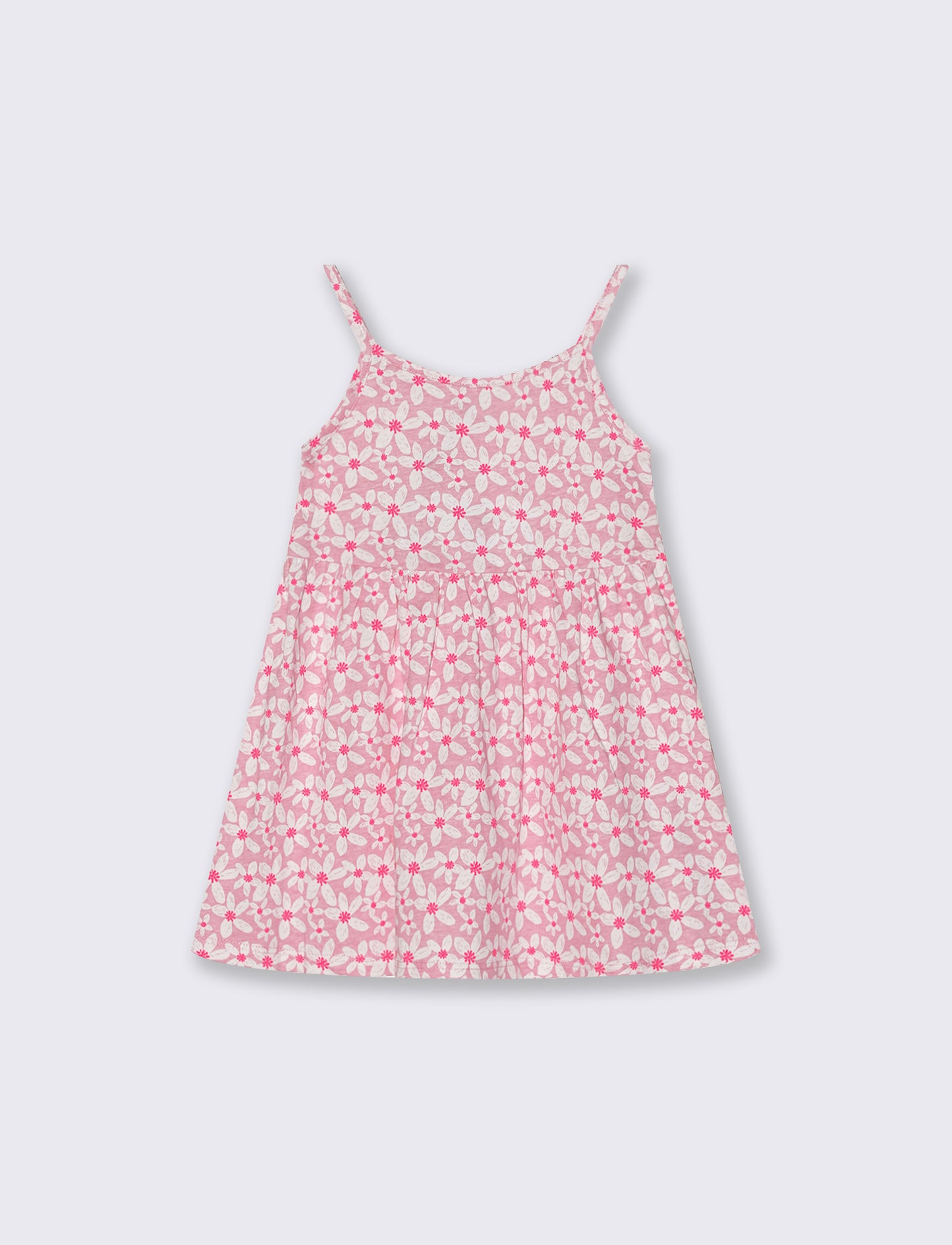 Vestitino a bretelline in cotone fresco - Rosa